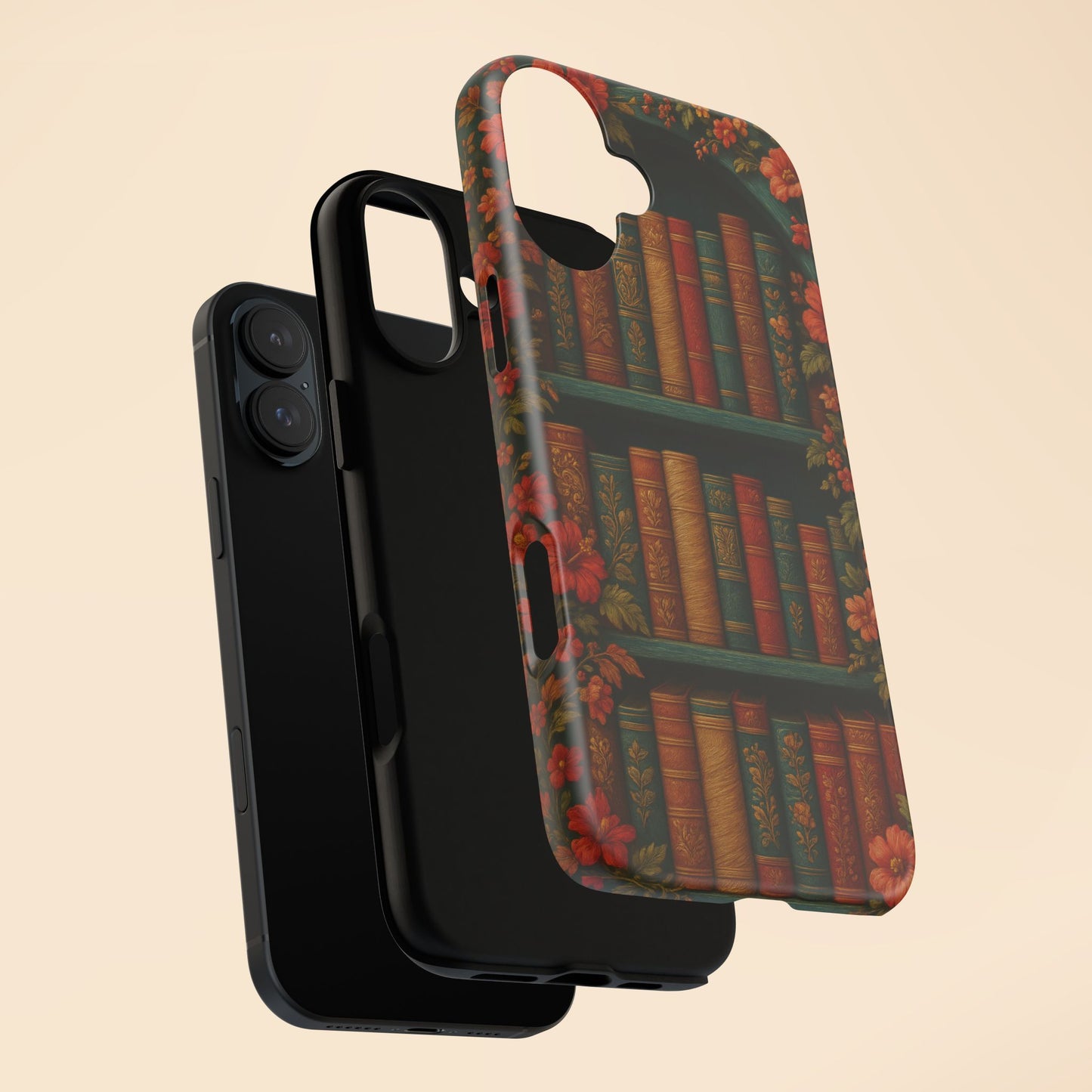 Phone Case - Bookshelf Vintage Book Lover's iPhone & Samsung Cover