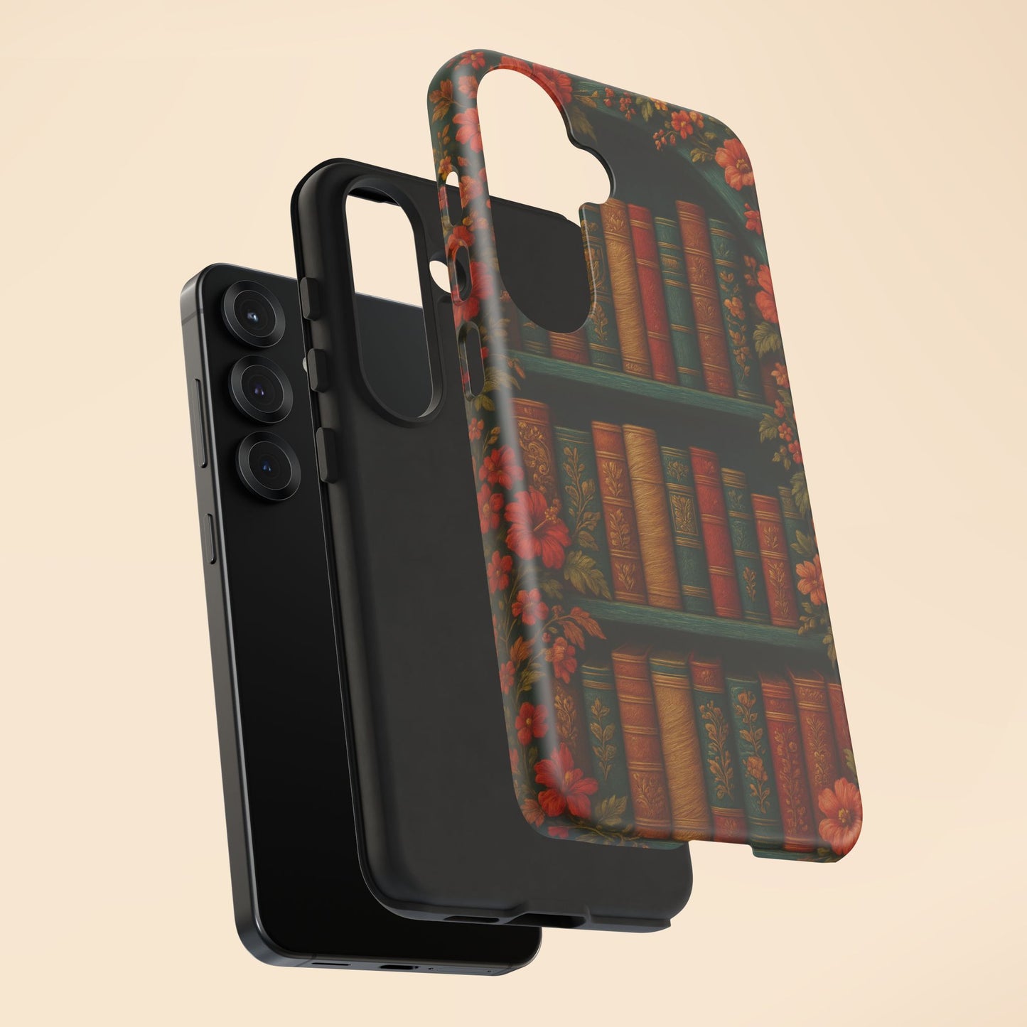 Phone Case - Bookshelf Vintage Book Lover's iPhone & Samsung Cover