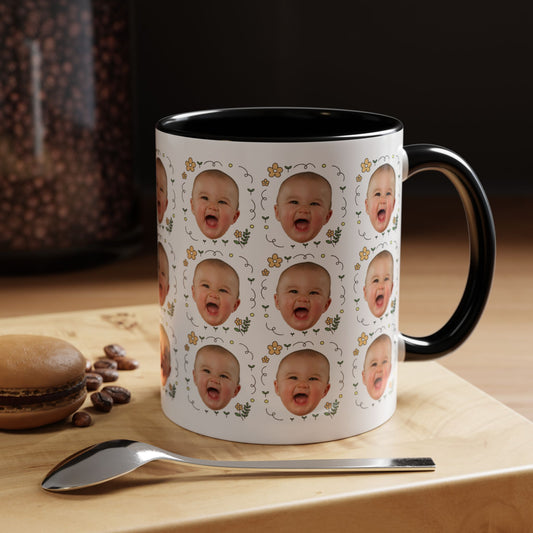 Custom Face Photo Mug – Personalized Coffee Cup for Father's Day, Mother's Day, Dog Lovers, Funny Gift Idea