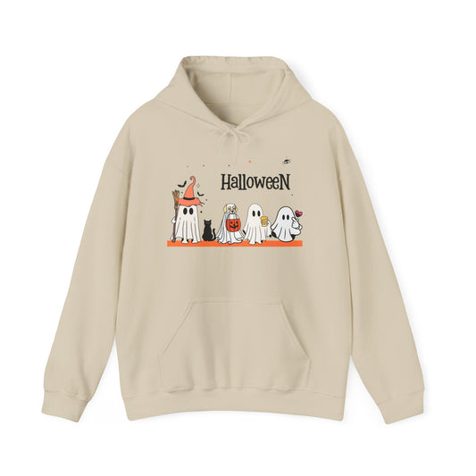 Costumed Cuties” Halloween Hoodie – Ghost Squad in Trick-or-Treat Mode