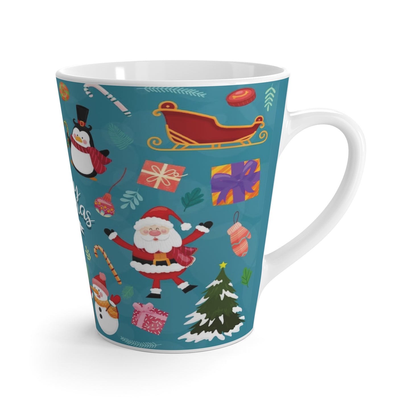 Christmas Latte Mug – 12oz Festive Ceramic Coffee Cup