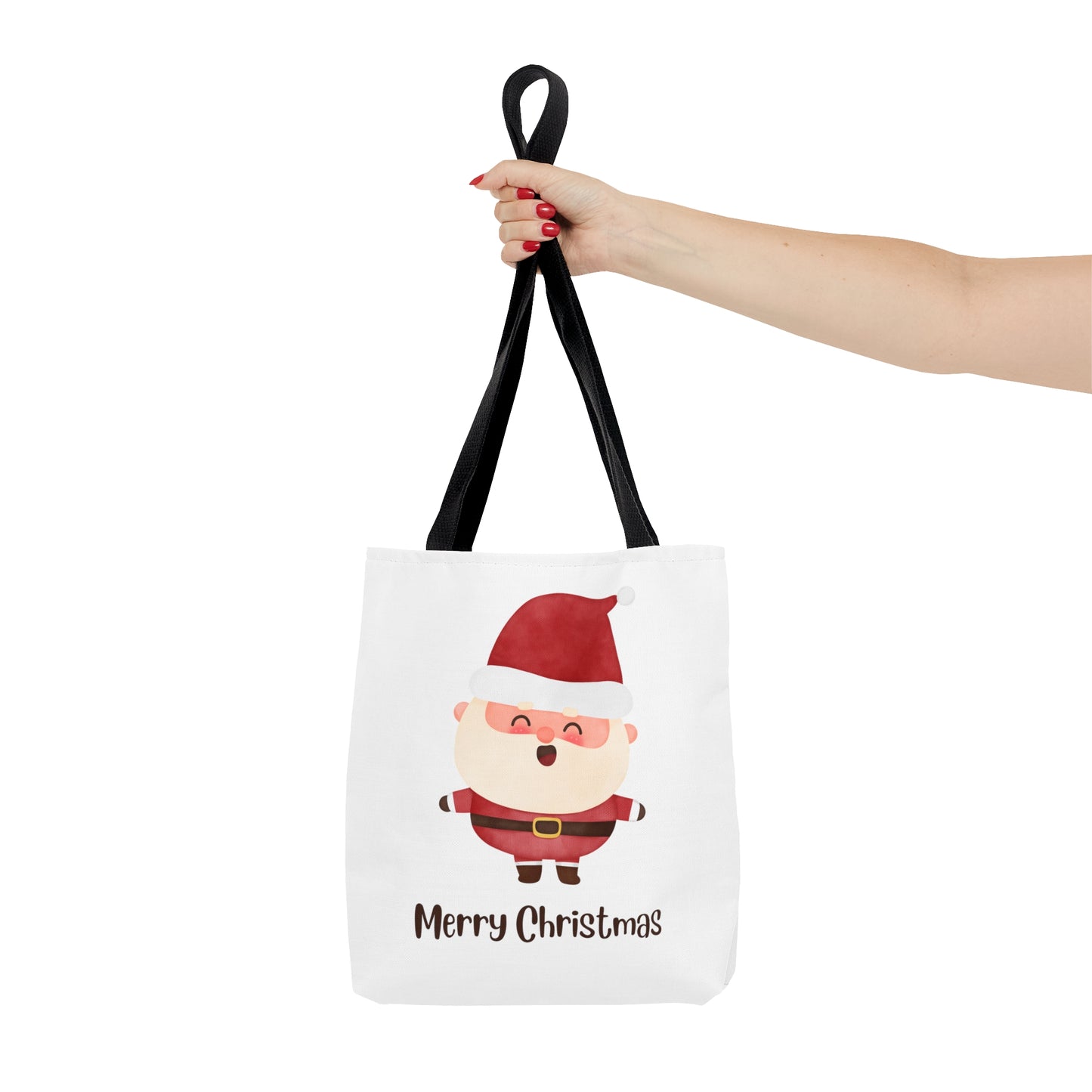 Merry Christmas with Santa Printed Tote Bags