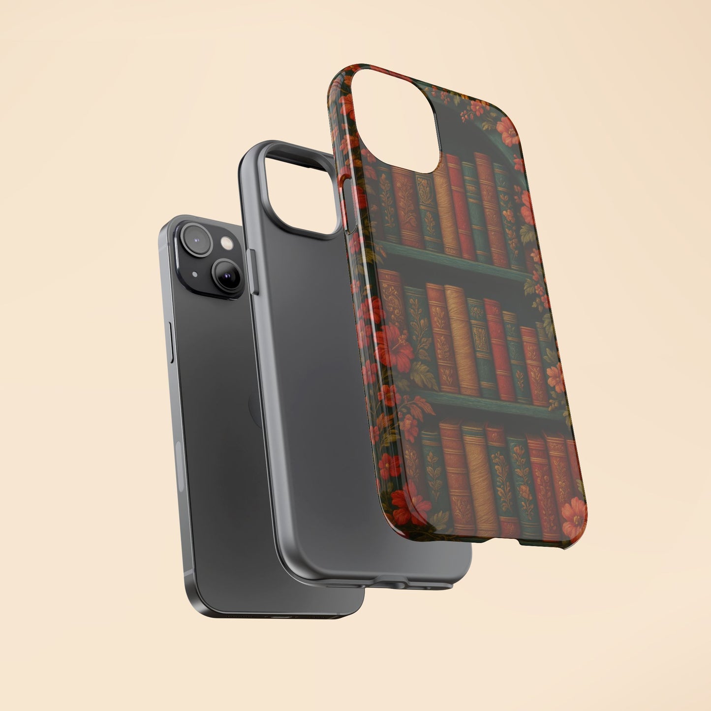 Phone Case - Bookshelf Vintage Book Lover's iPhone & Samsung Cover