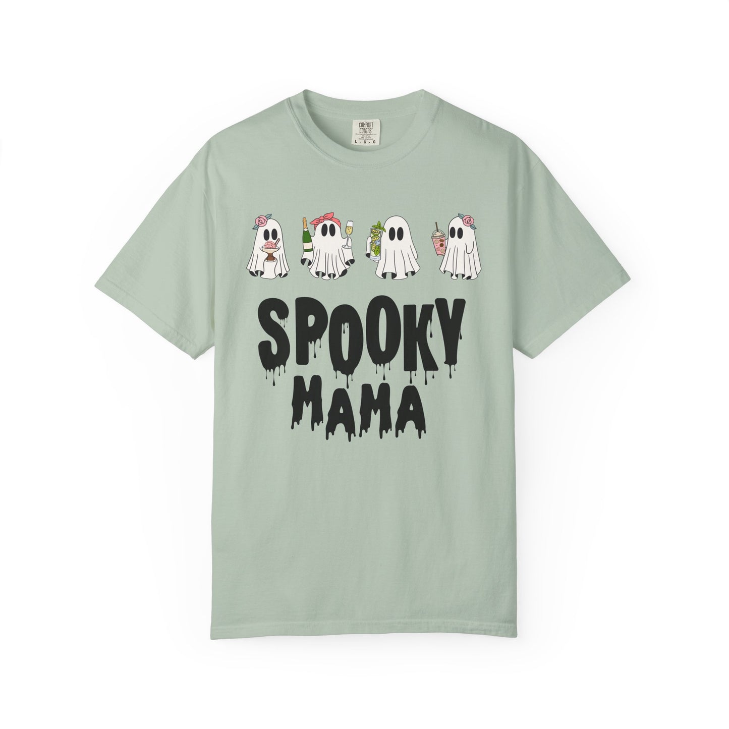 Halloween Spooky Mama Garment-Dyed T-shirt