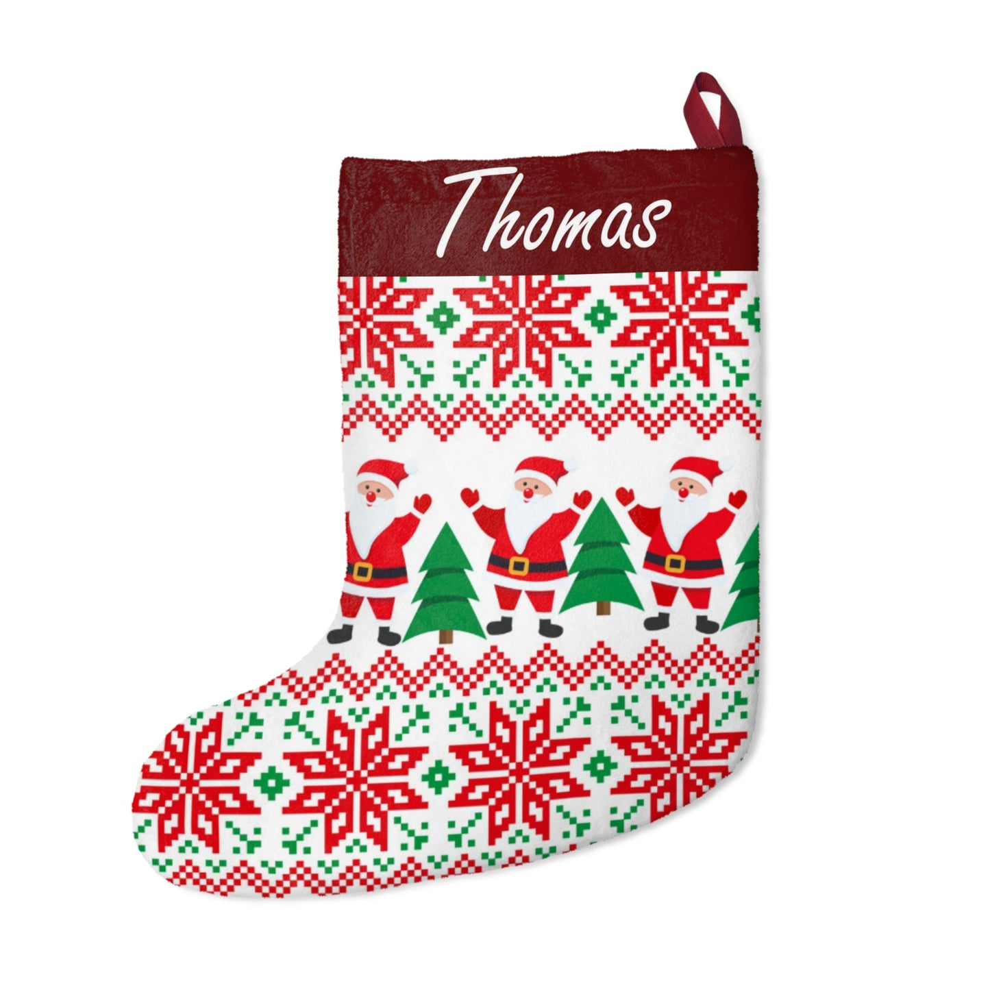 Personalized Holiday Stocking – Add Any Name for a Special Touch