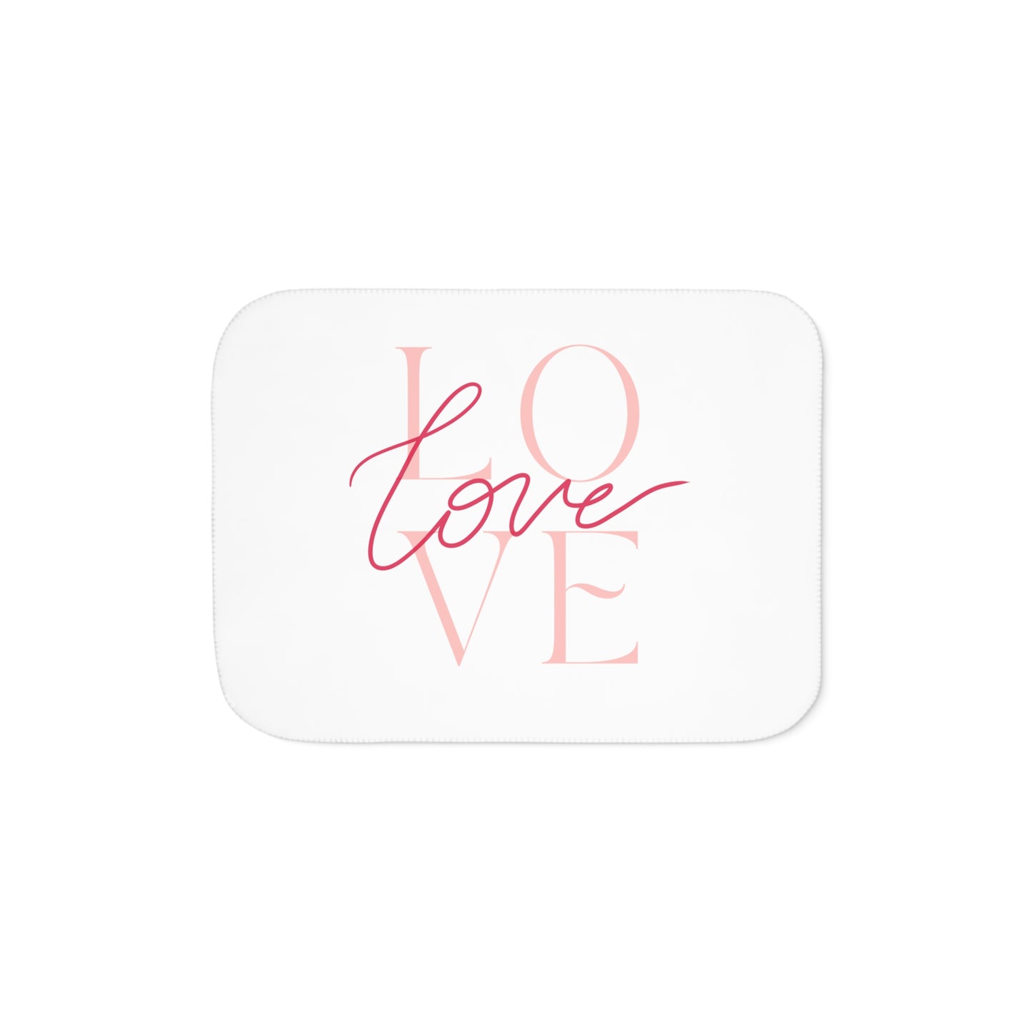 Love Printed Sherpa Blenket for Valentine Day