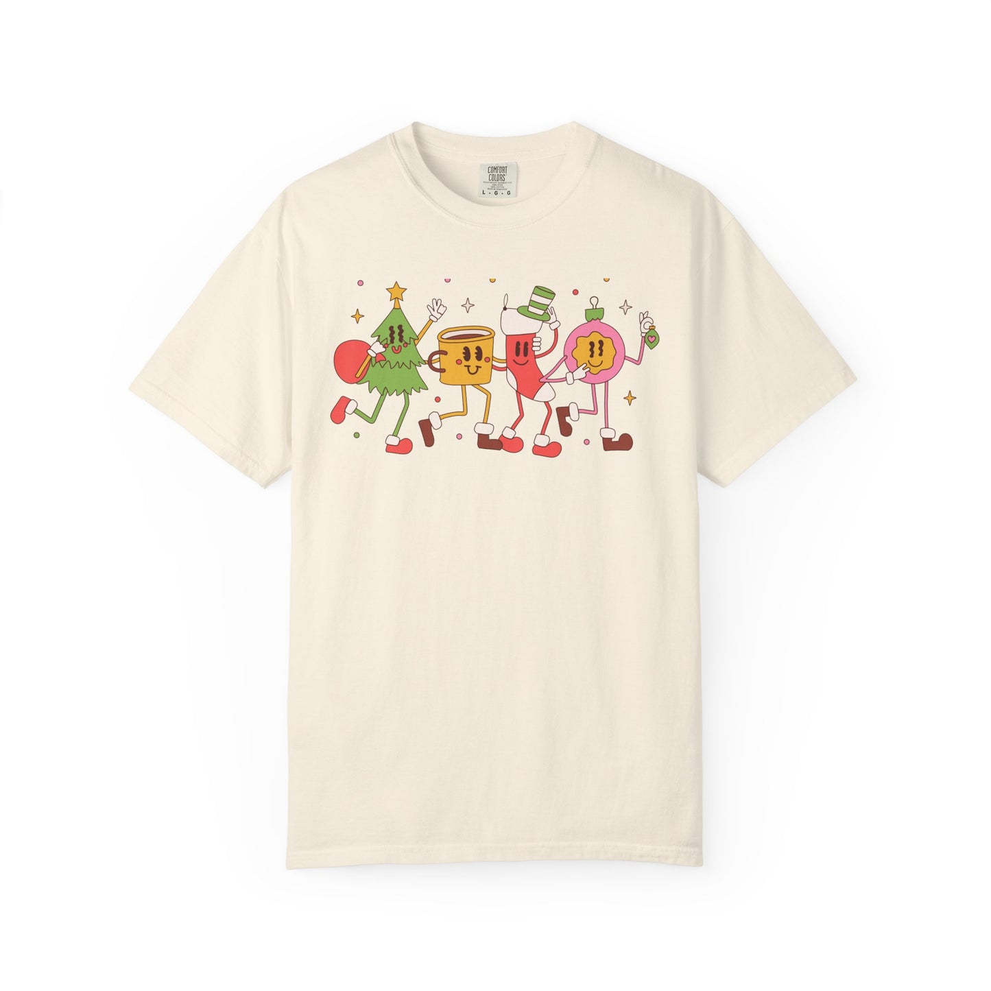 Cute Christmas Party Characters T-Shirt – Fun Holiday Graphic Tee for Adults & Teens