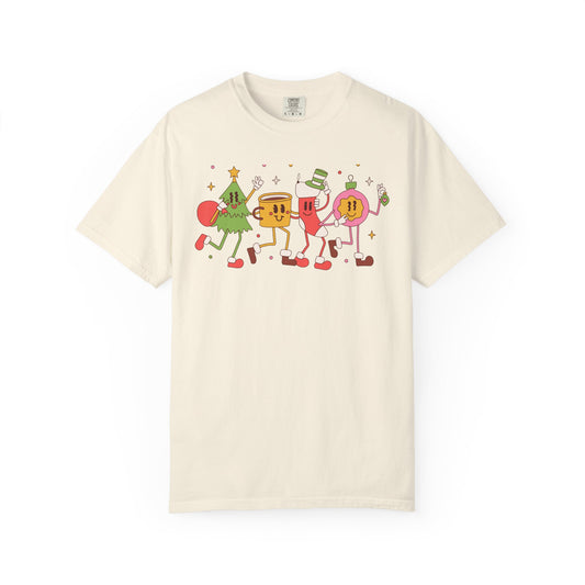 Cute Christmas Party Characters T-Shirt – Fun Holiday Graphic Tee for Adults & Teens