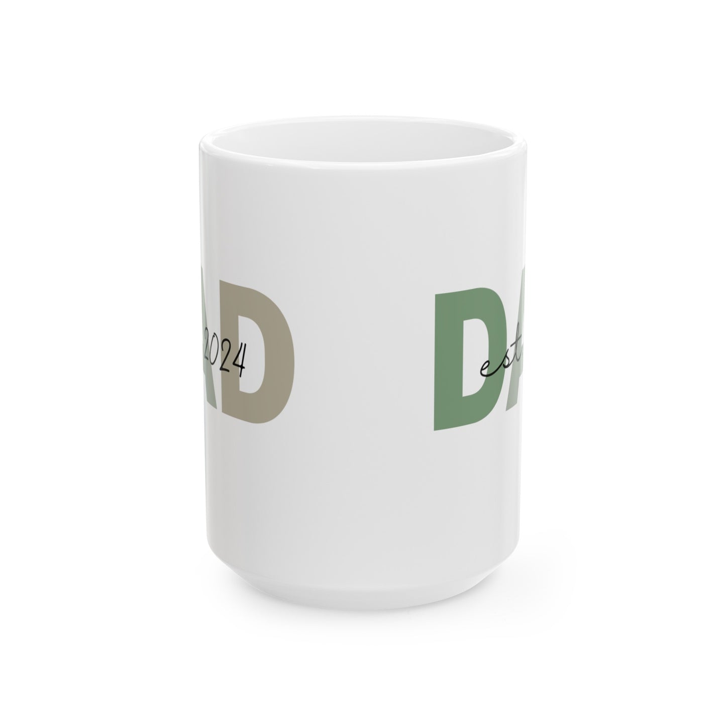 Dad Est Custom Birthday Mug, (11oz, 15oz), Dad Birthday Gift