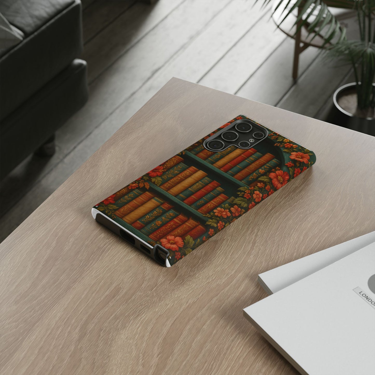 Phone Case - Bookshelf Vintage Book Lover's iPhone & Samsung Cover