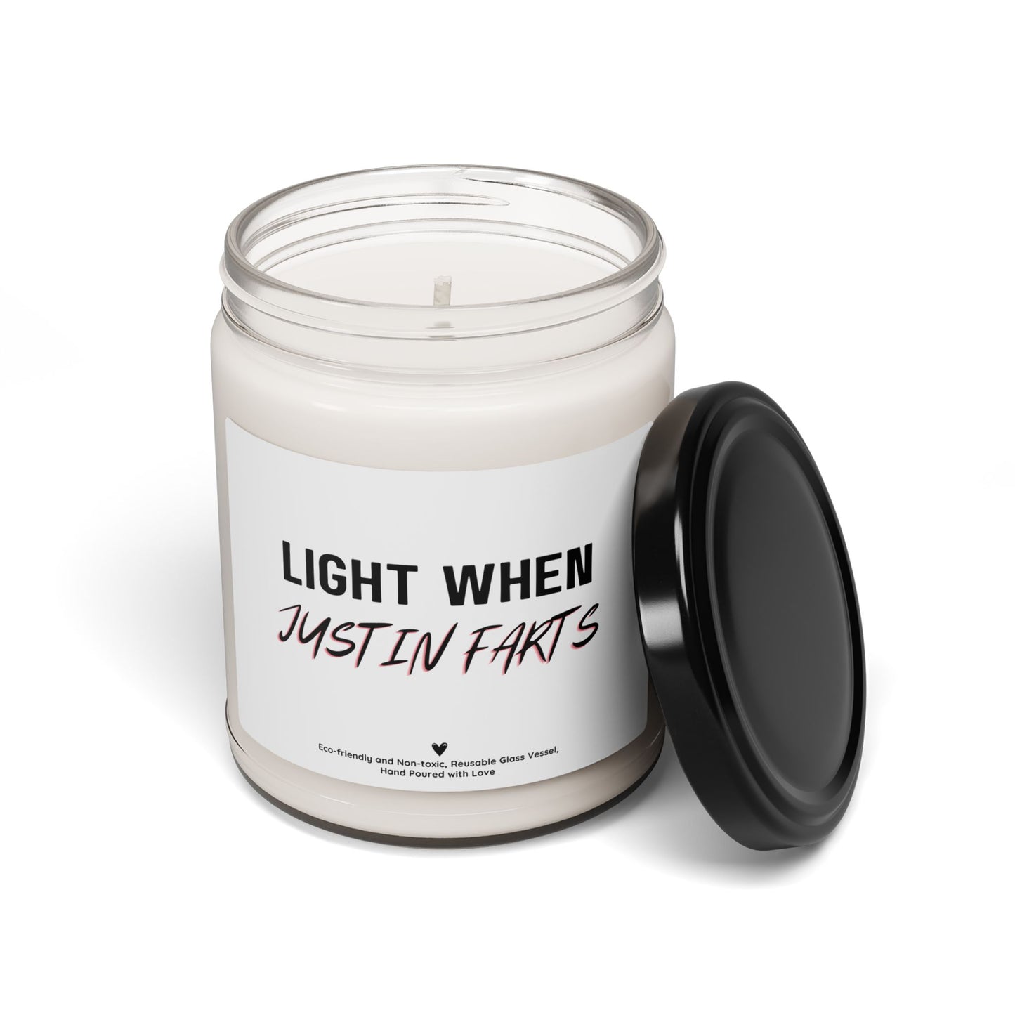 Custom Name Soy Candle – “Light When [Name] Farts” Funny Personalized Gag Gift Candle, 9oz