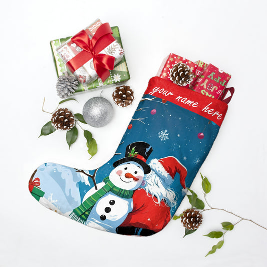 Christmas Stocking with Custom Name – Festive Decoration for the Holidays