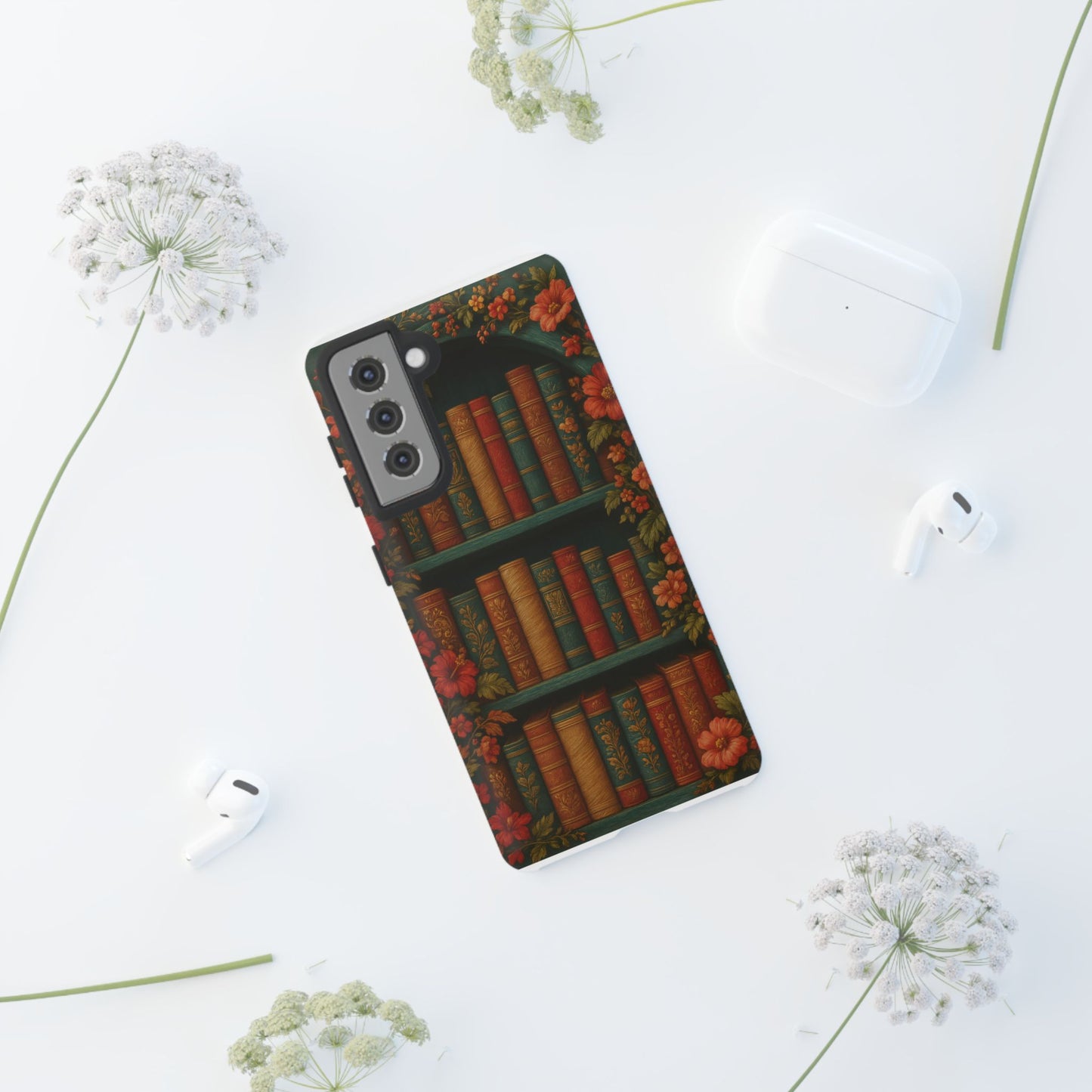 Phone Case - Bookshelf Vintage Book Lover's iPhone & Samsung Cover