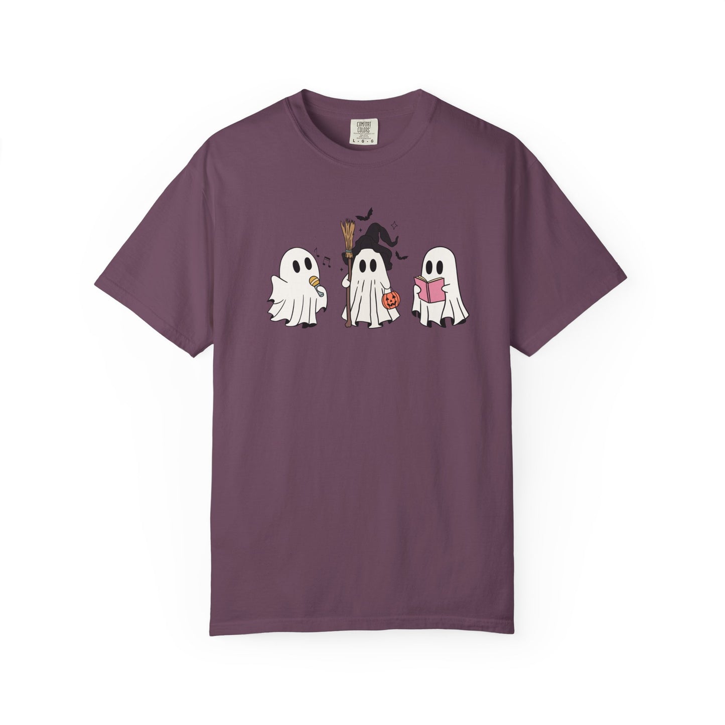 Cute Ghost Friends Halloween T-Shirt – Fun Cartoon Graphic Tee for Spooky Season