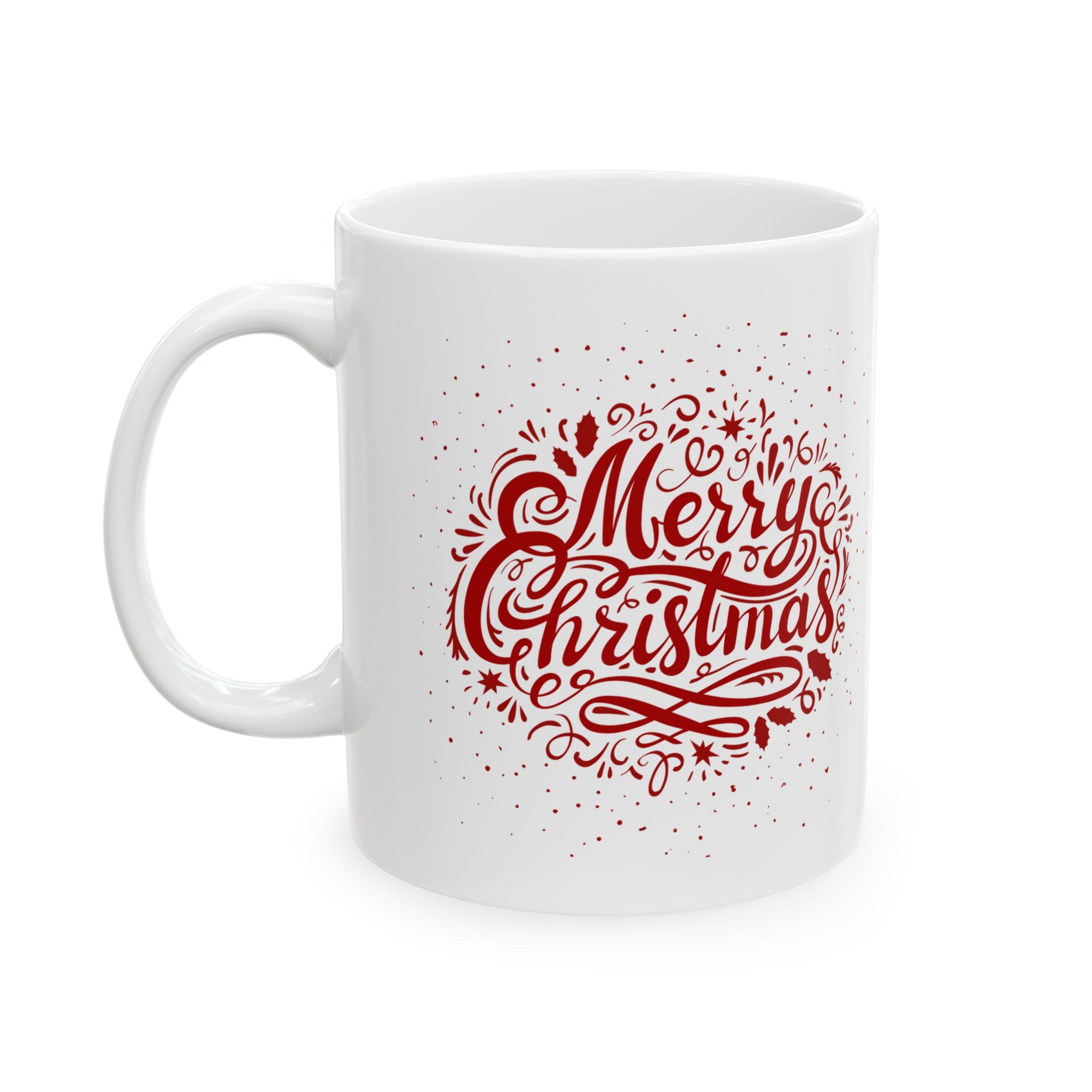 Celebrate in Style with a Merry Christmas Red Mug (11 & 15oz)