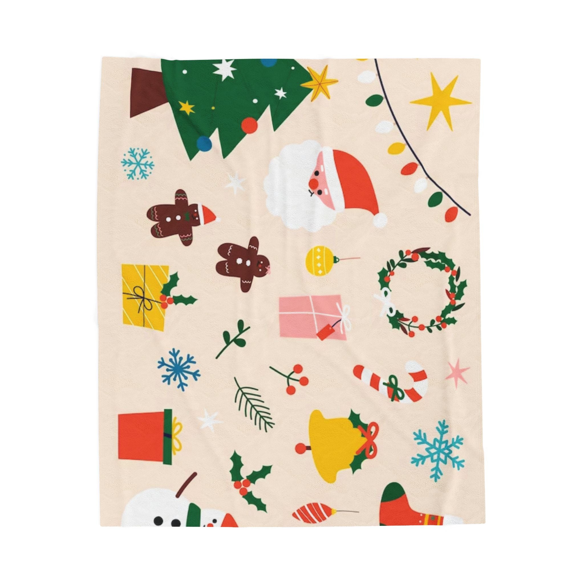 Christmas Velveteen Plush Blanket – Soft & Festive Holiday Throw