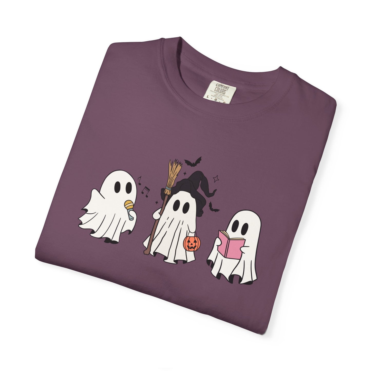 Cute Ghost Friends Halloween T-Shirt – Fun Cartoon Graphic Tee for Spooky Season