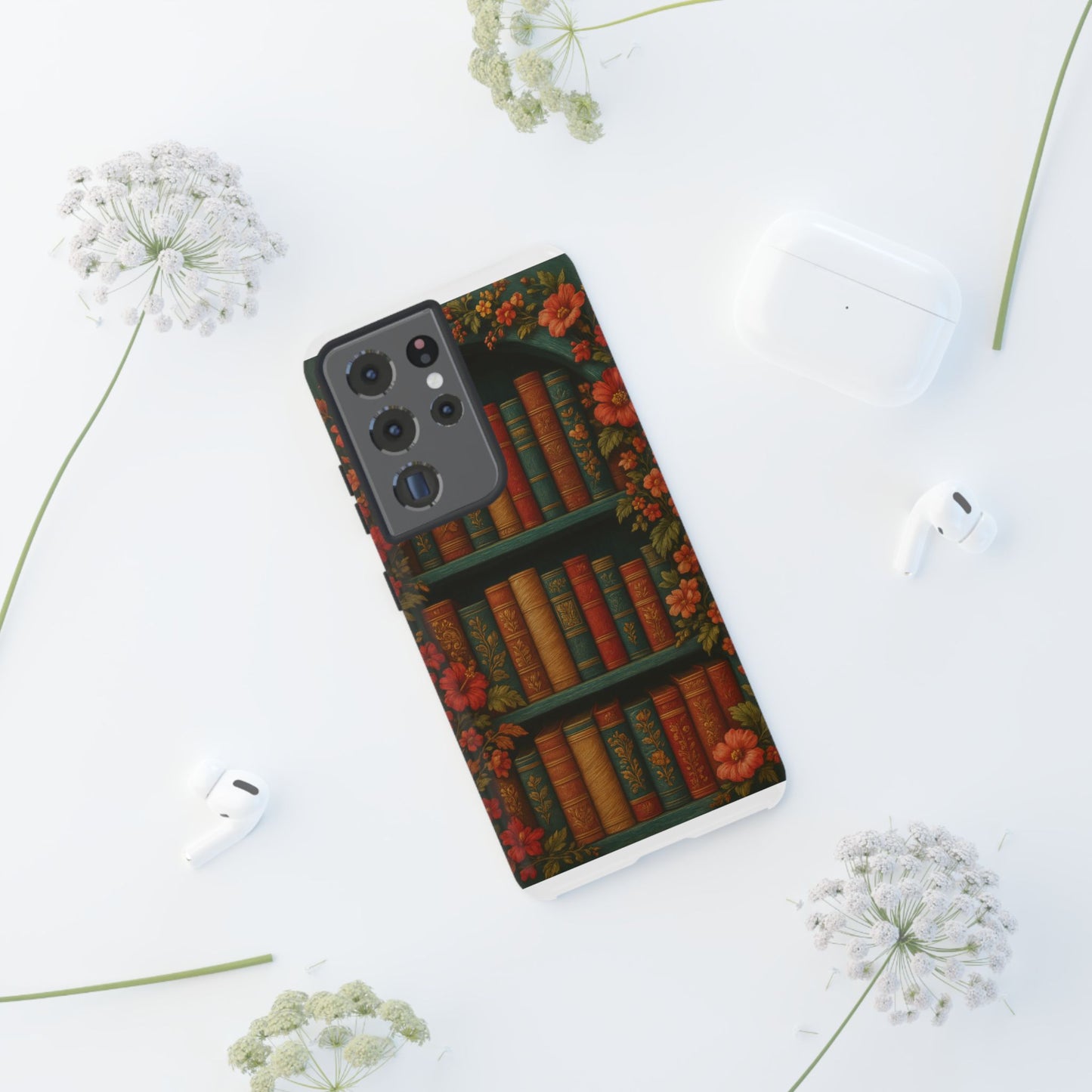 Phone Case - Bookshelf Vintage Book Lover's iPhone & Samsung Cover