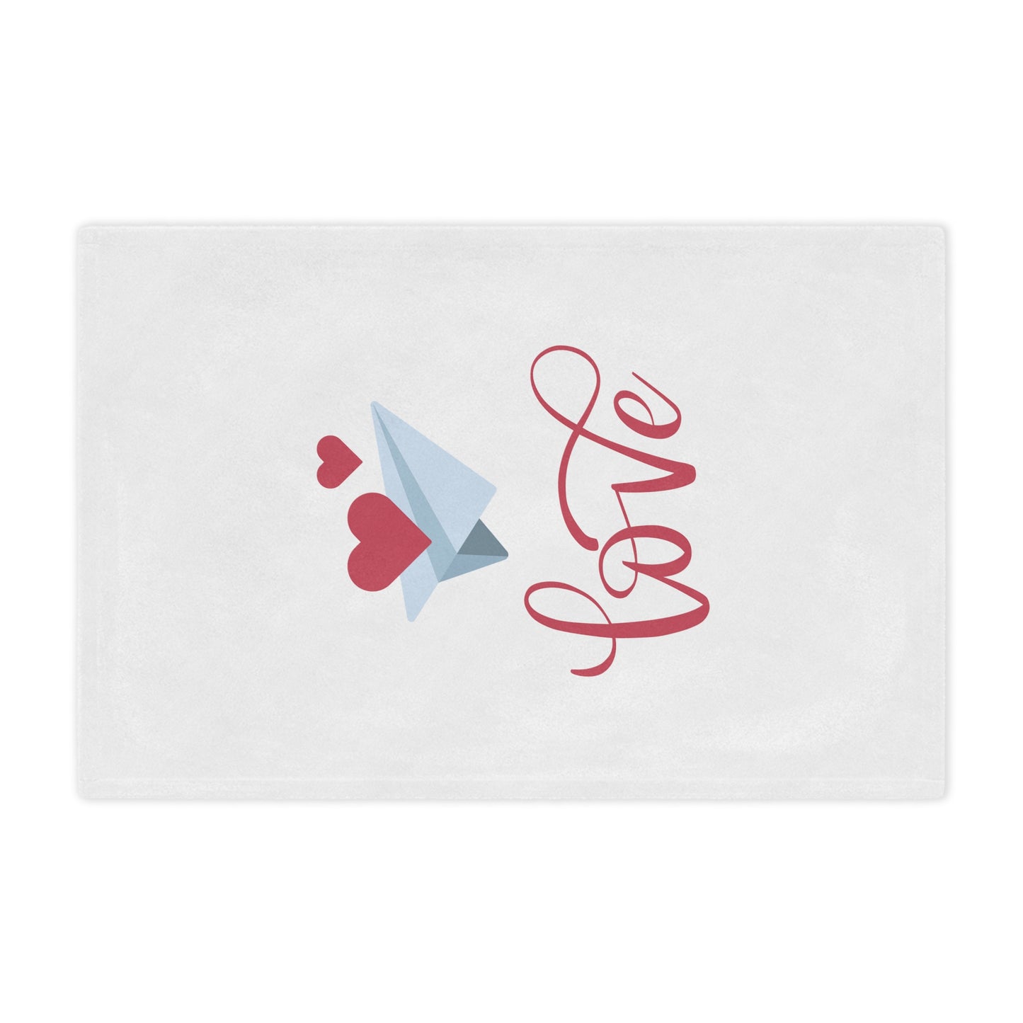 Flying Hearts with Lovge Printed Velveteen Minky Blanket