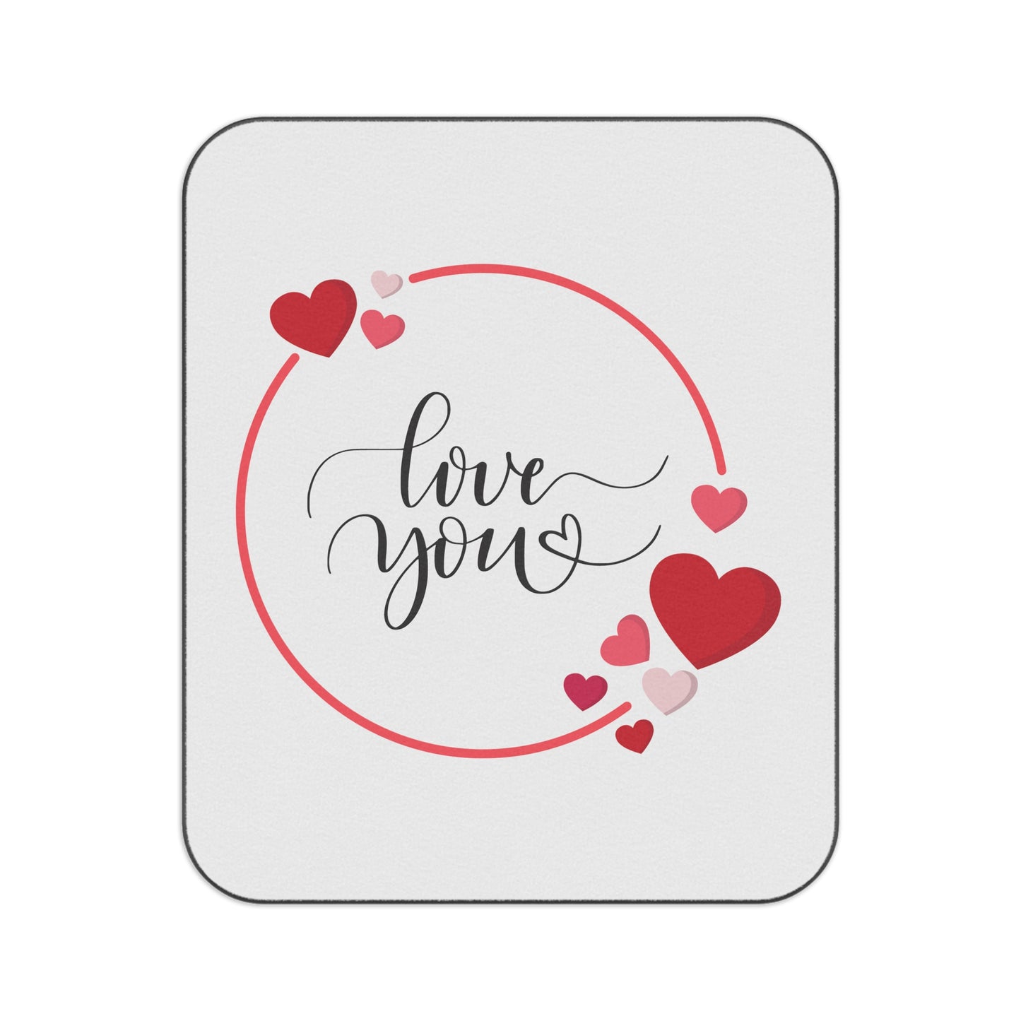 Love You with Flying Hearts Printed Picnic Blanket for Valentine