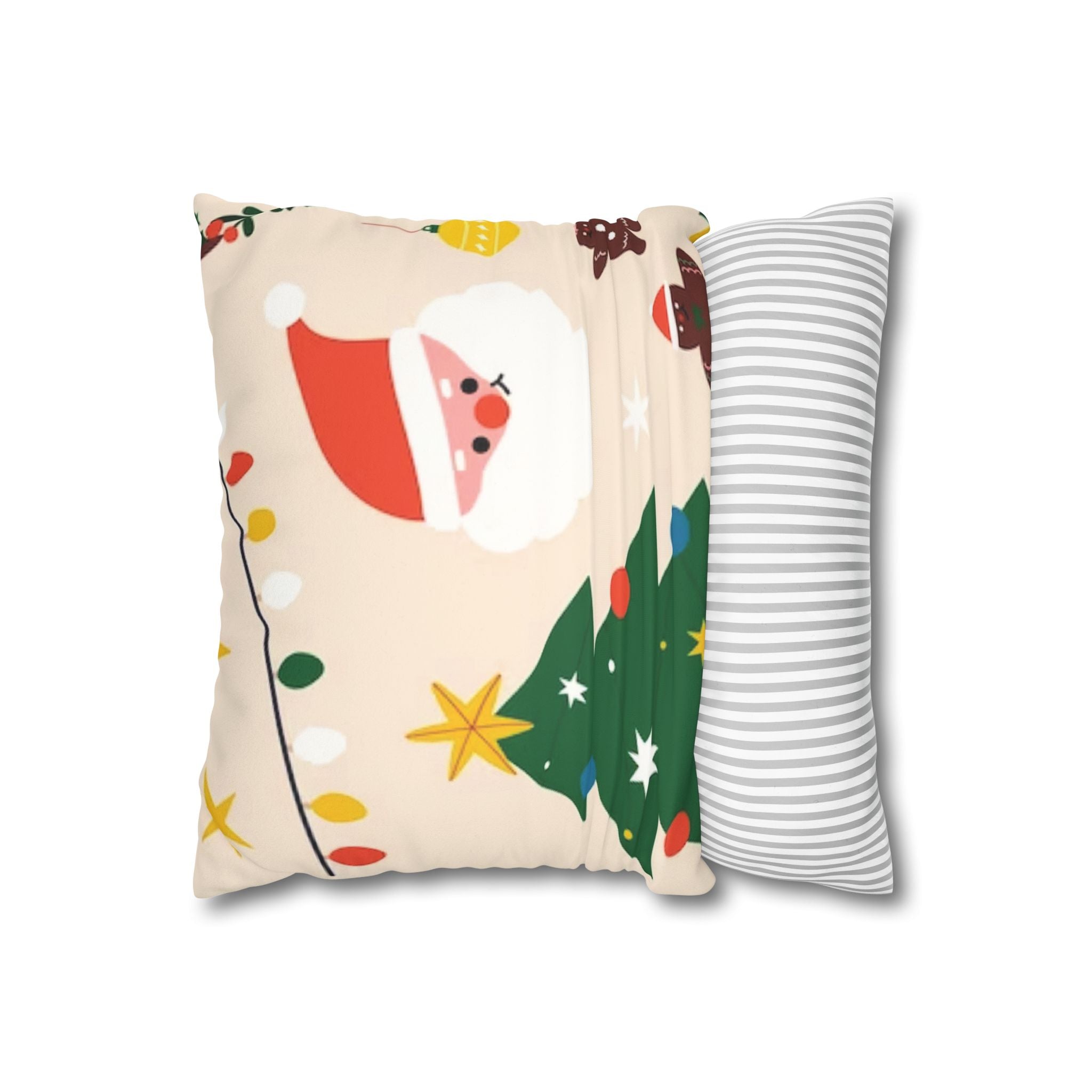 Christmas Faux Suede Decorative Pillow Cover – Square, Multiple Sizes