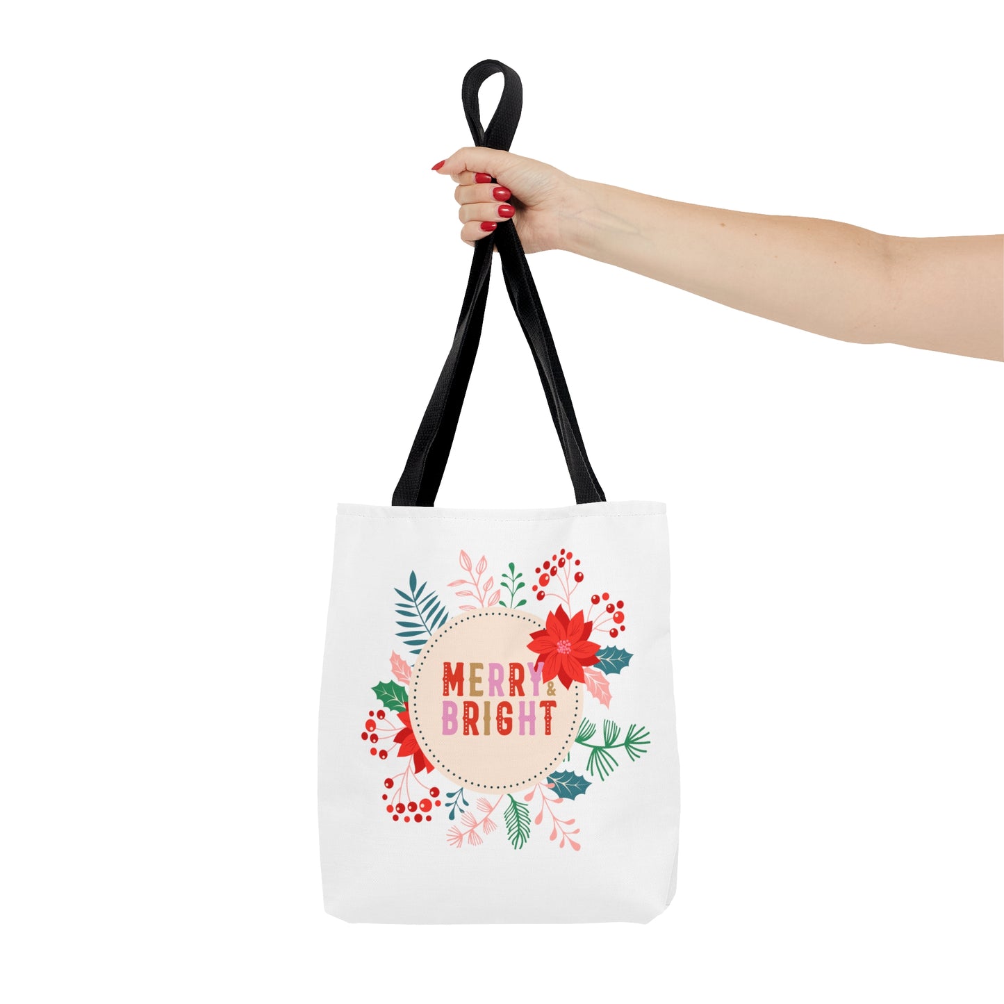 Merry Bright Printed Tote Bagas