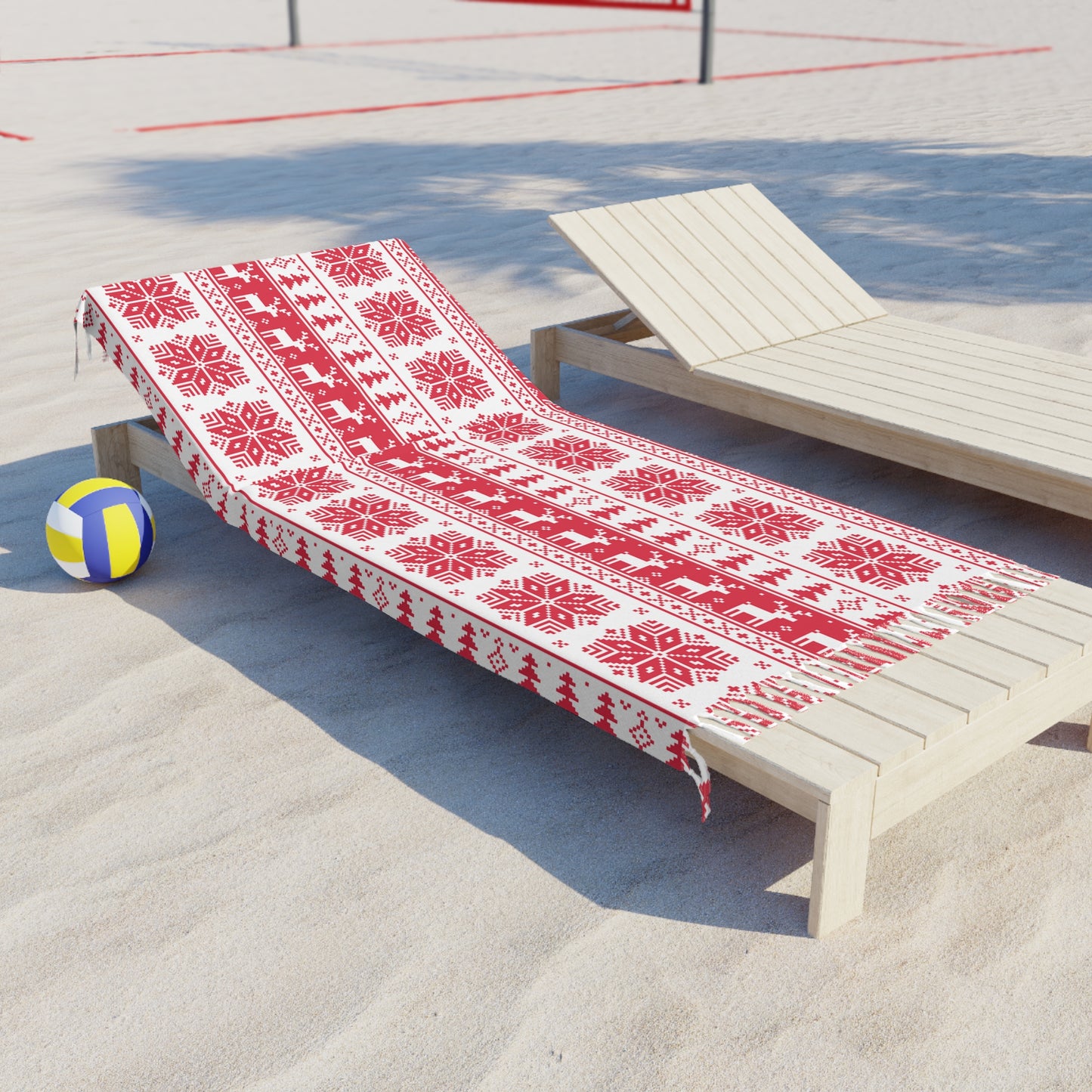 Large Boho Beach Cloth – 100% Polyester, 38"x81" with Knotted Tassels