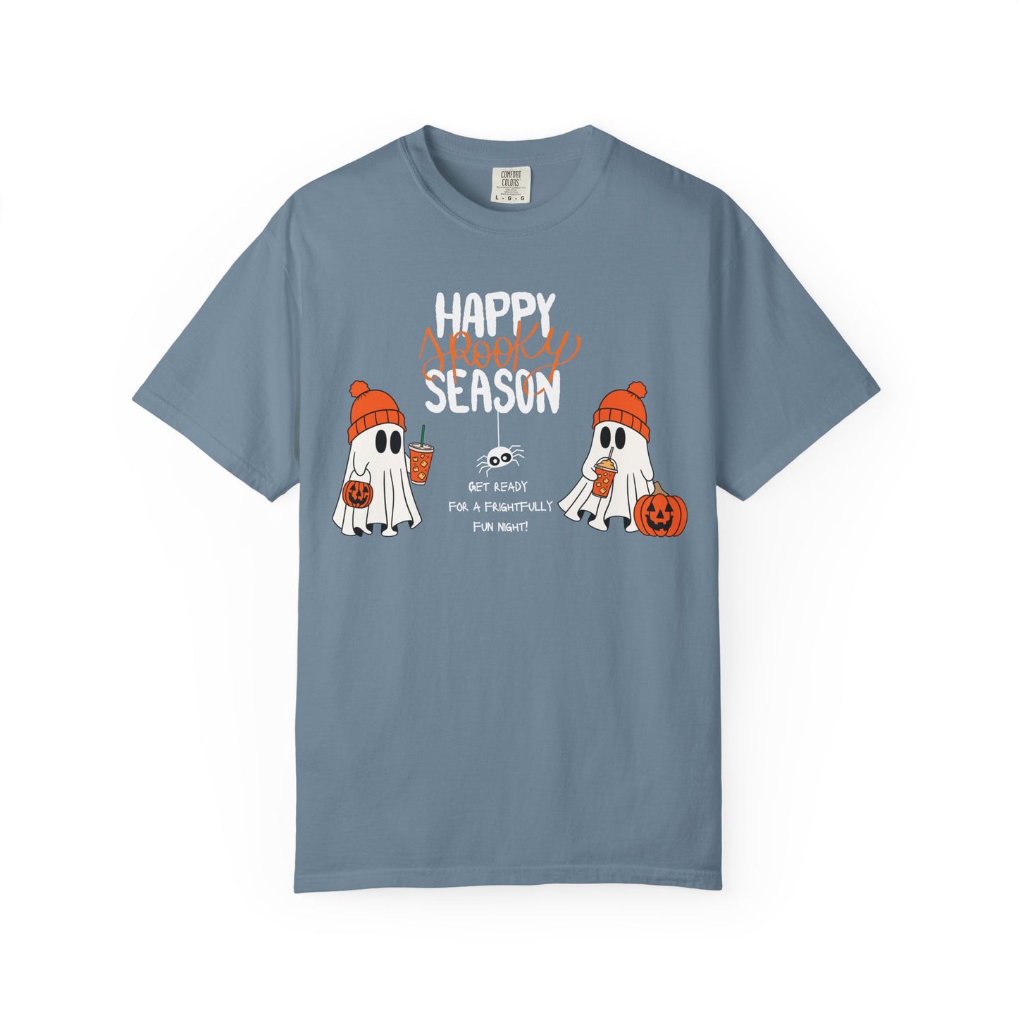 Spooky Season Ghosts Tee – Cozy Drinks & Chilling Vibes!