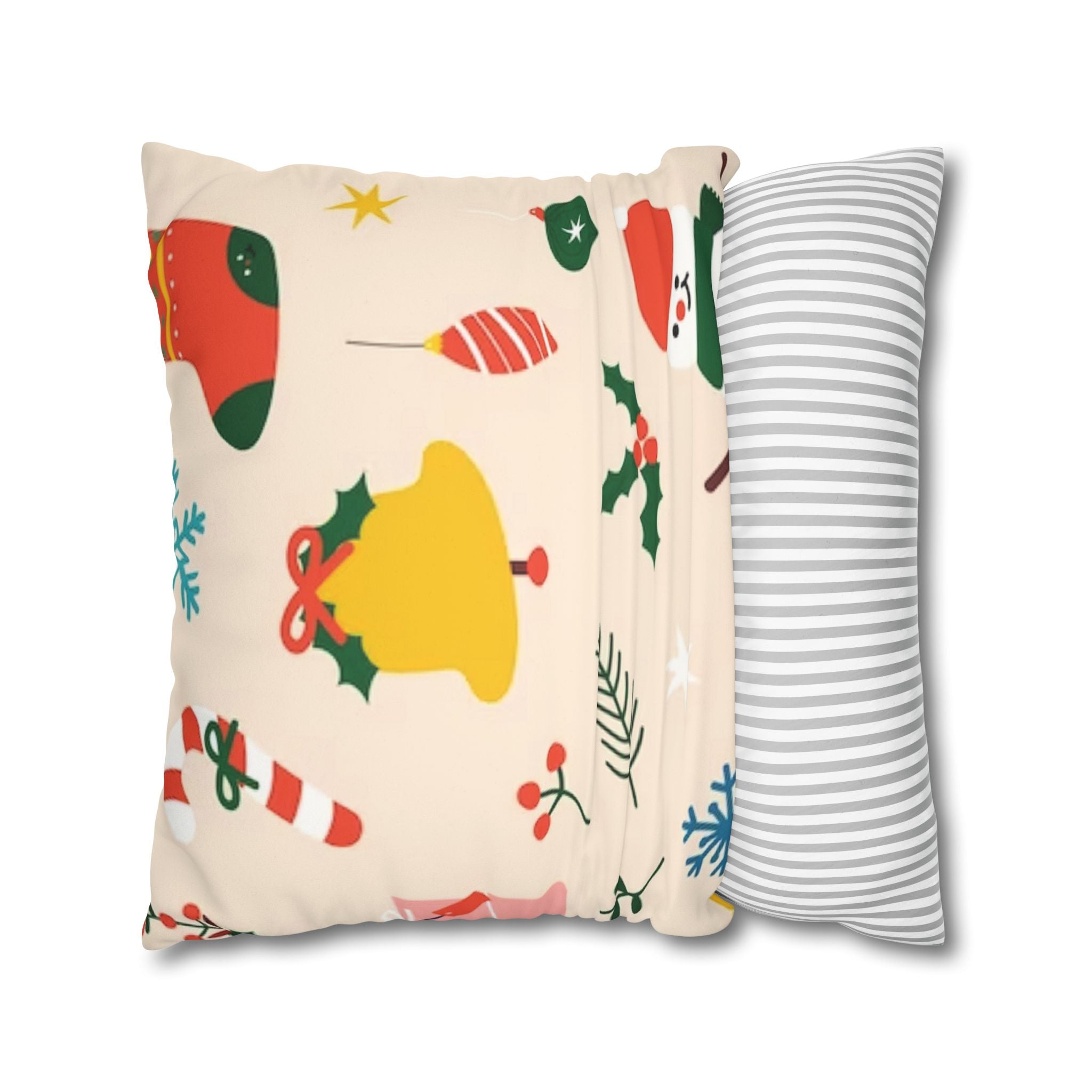 Christmas Faux Suede Decorative Pillow Cover – Square, Multiple Sizes