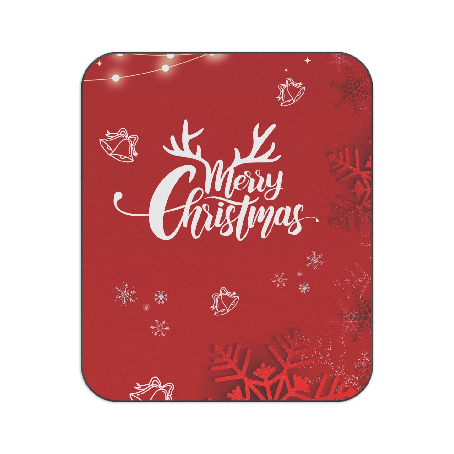Merry Christmas in Red Printed Picnic Blanket