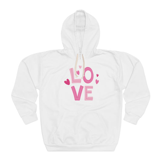 Valentine's Hoddie, Unisex Pullover Hoodie with Beautiful Love Printed, Valentine's Gift