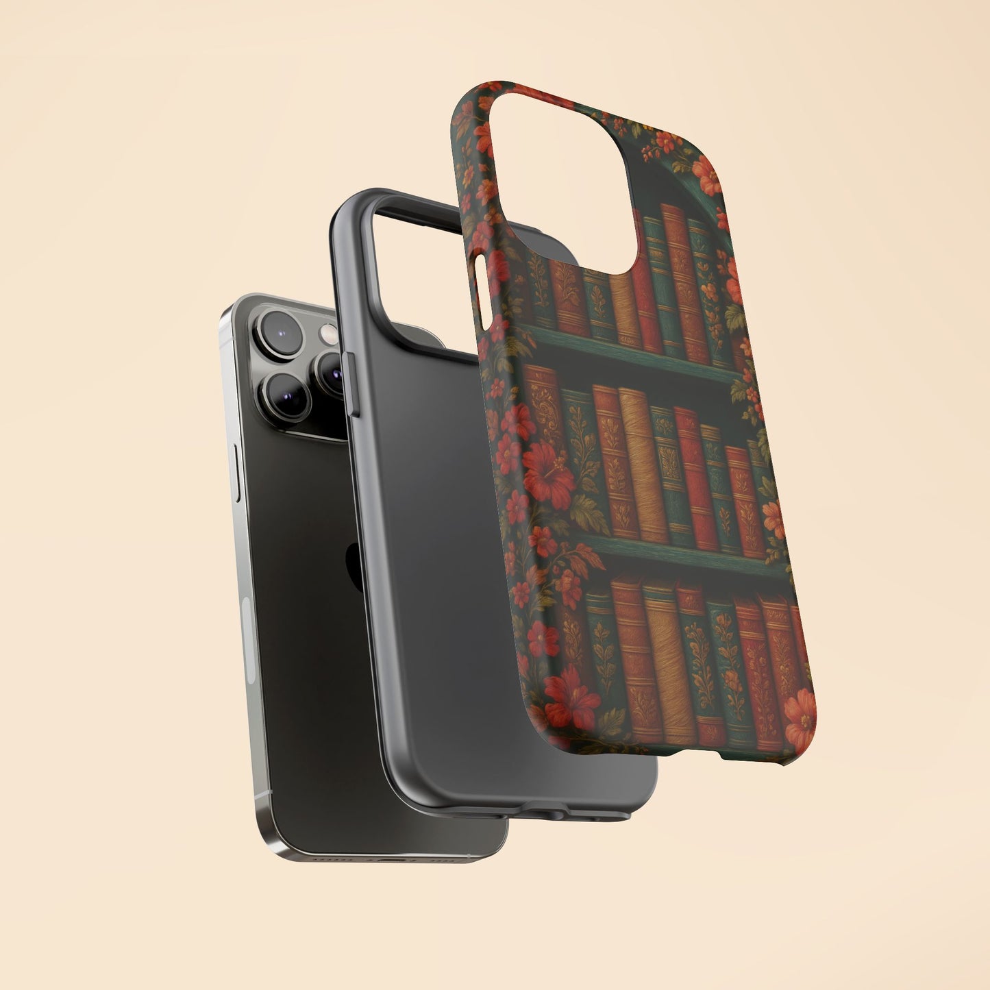 Phone Case - Bookshelf Vintage Book Lover's iPhone & Samsung Cover