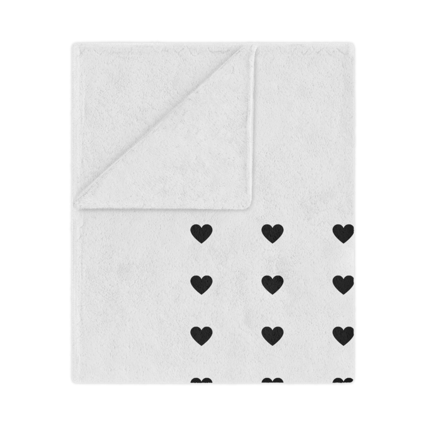 You are the one printed Minky Blanket for Valentine, Black