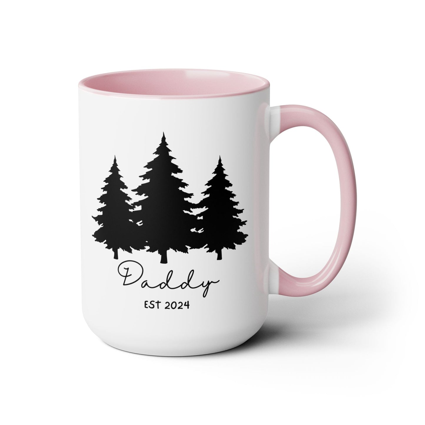 Daddy EST. 2024 Ceramic Coffee Mug – Personalized First-Time Dad Gift, 15oz