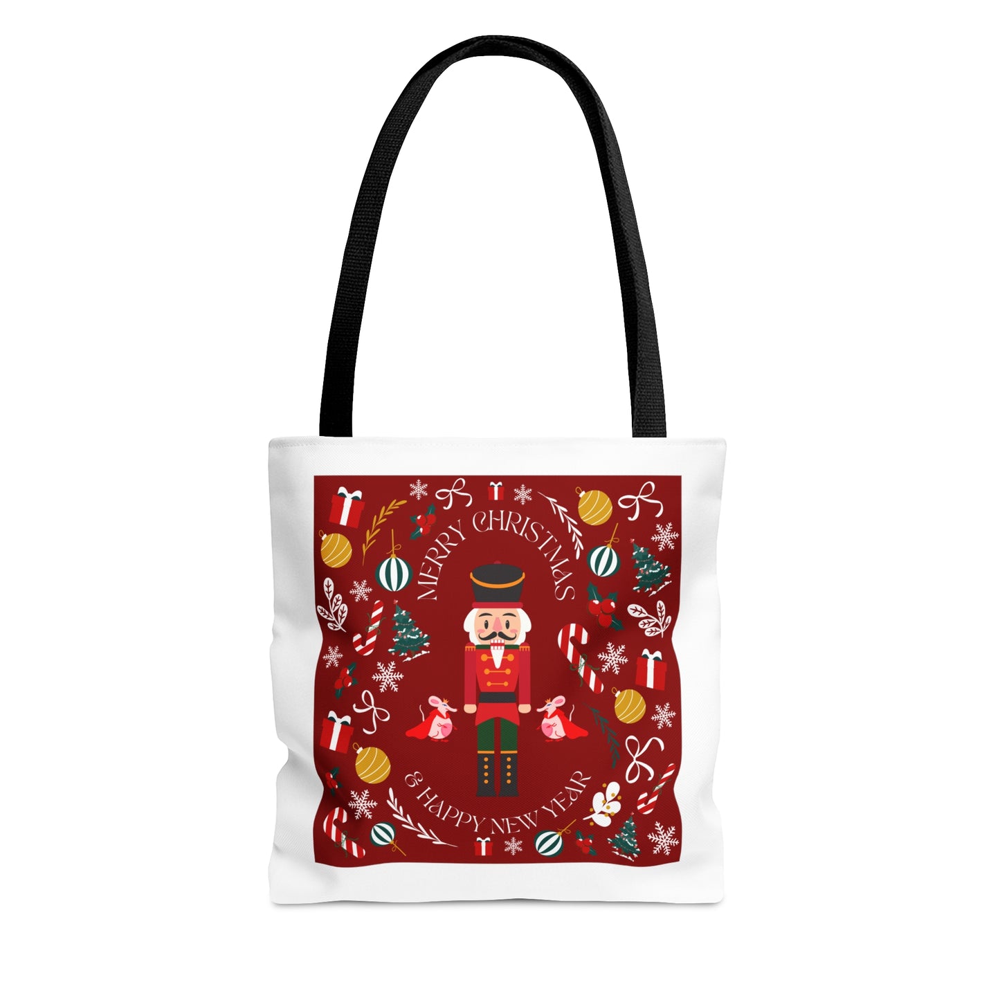 Merry Christmas with Santa Printed Tote Bag