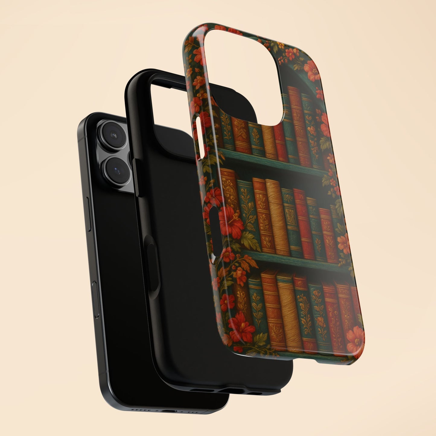 Phone Case - Bookshelf Vintage Book Lover's iPhone & Samsung Cover