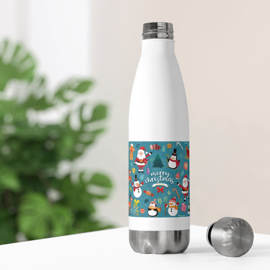 Christmas 20oz Insulated Stainless Steel Bottle – Festive Hot & Cold Drink Flask