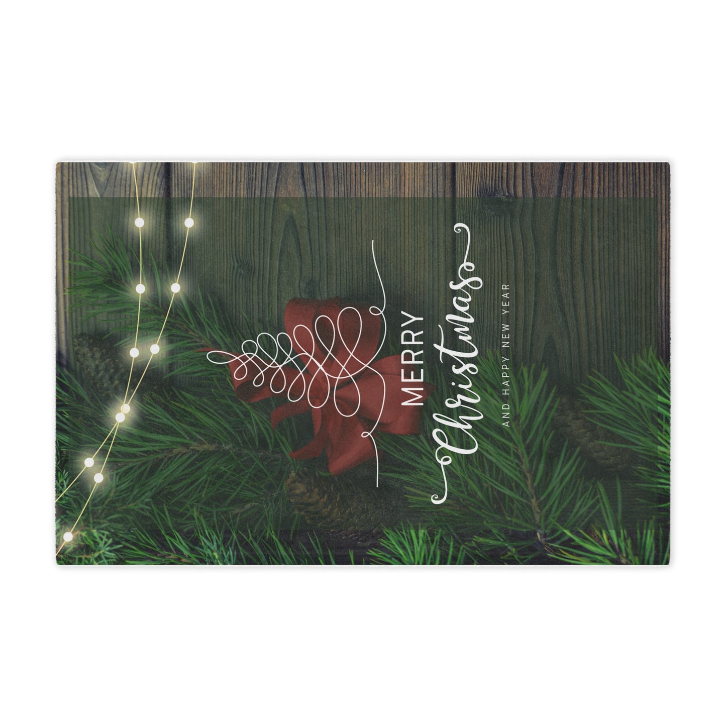 Merry Christmas with Heappy New Year Printed Velveteen Minky Blanket