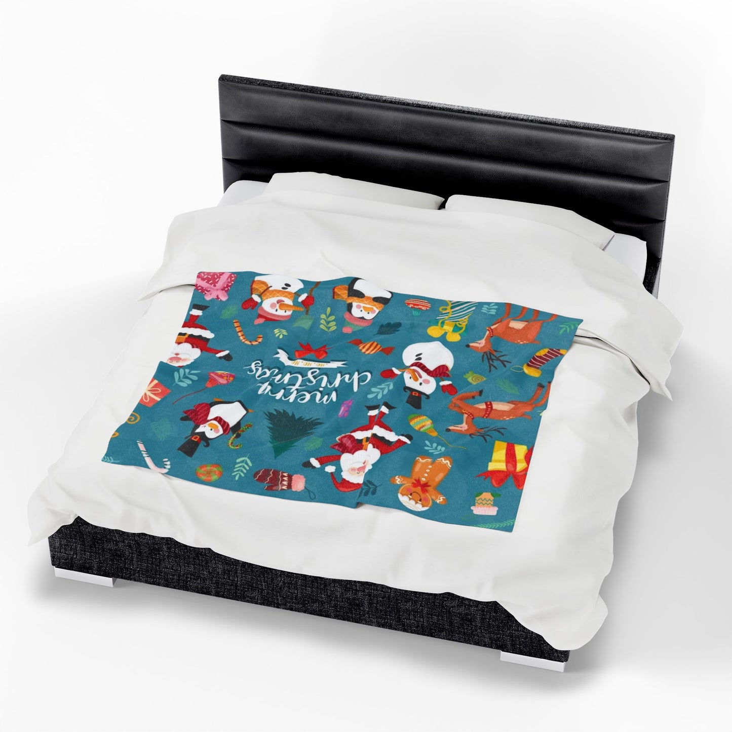 Christmas Velveteen Plush Throw Blanket – Soft & Cozy Winter Home Décor