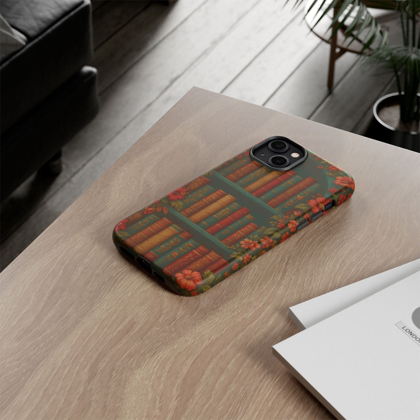 Phone Case - Bookshelf Vintage Book Lover's iPhone & Samsung Cover