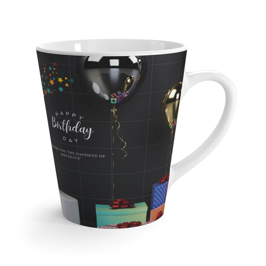 Happy Birthday Latte Mug, Latte Coffee Mug for Birthday