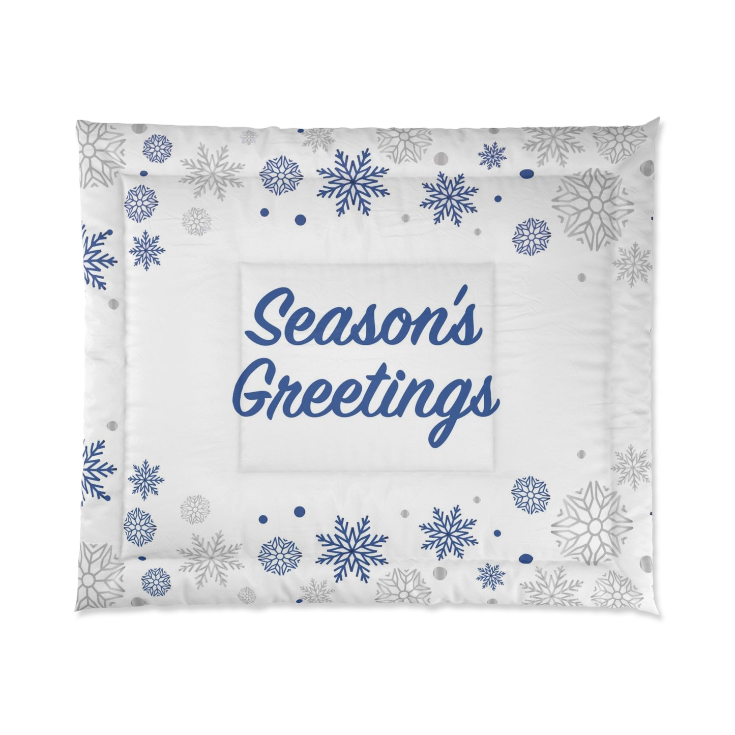 Holiday Comforter, Season's Greetings, White