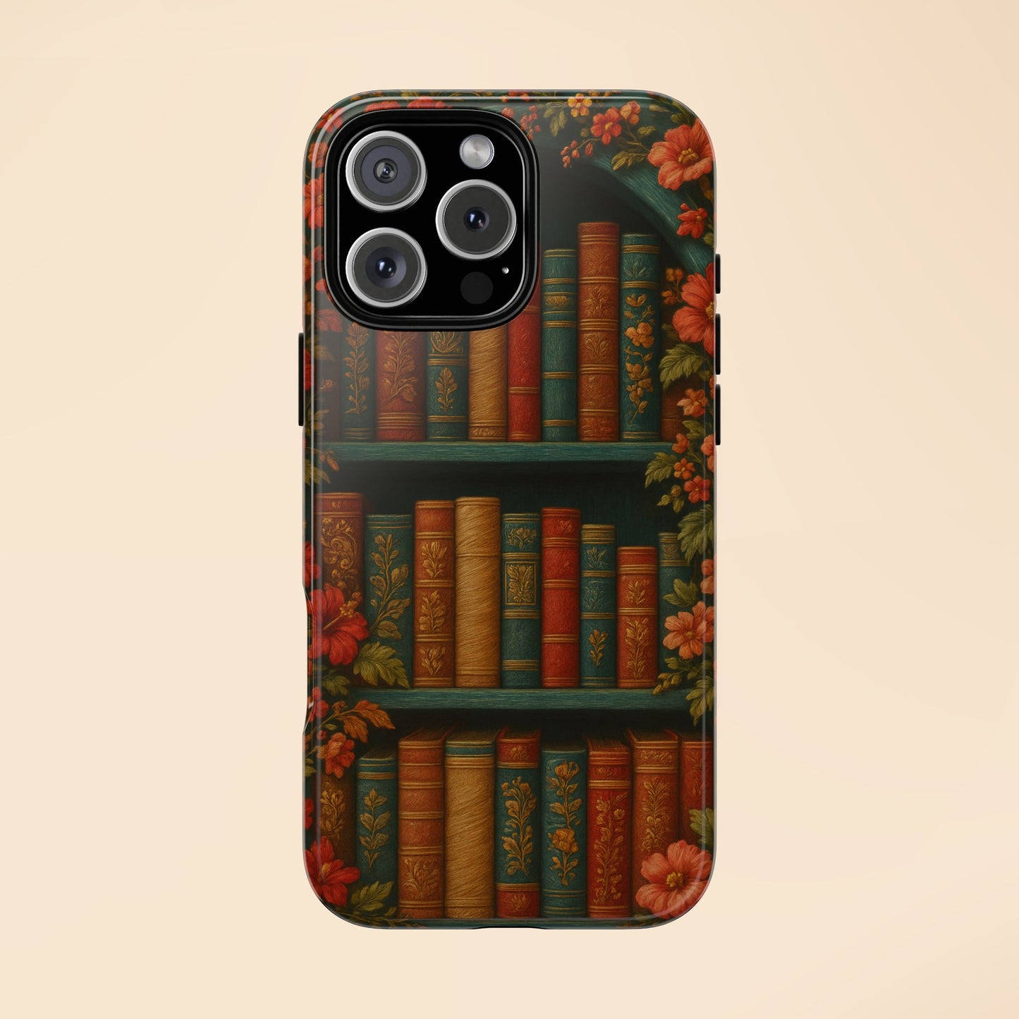 Phone Case - Bookshelf Vintage Book Lover's iPhone & Samsung Cover