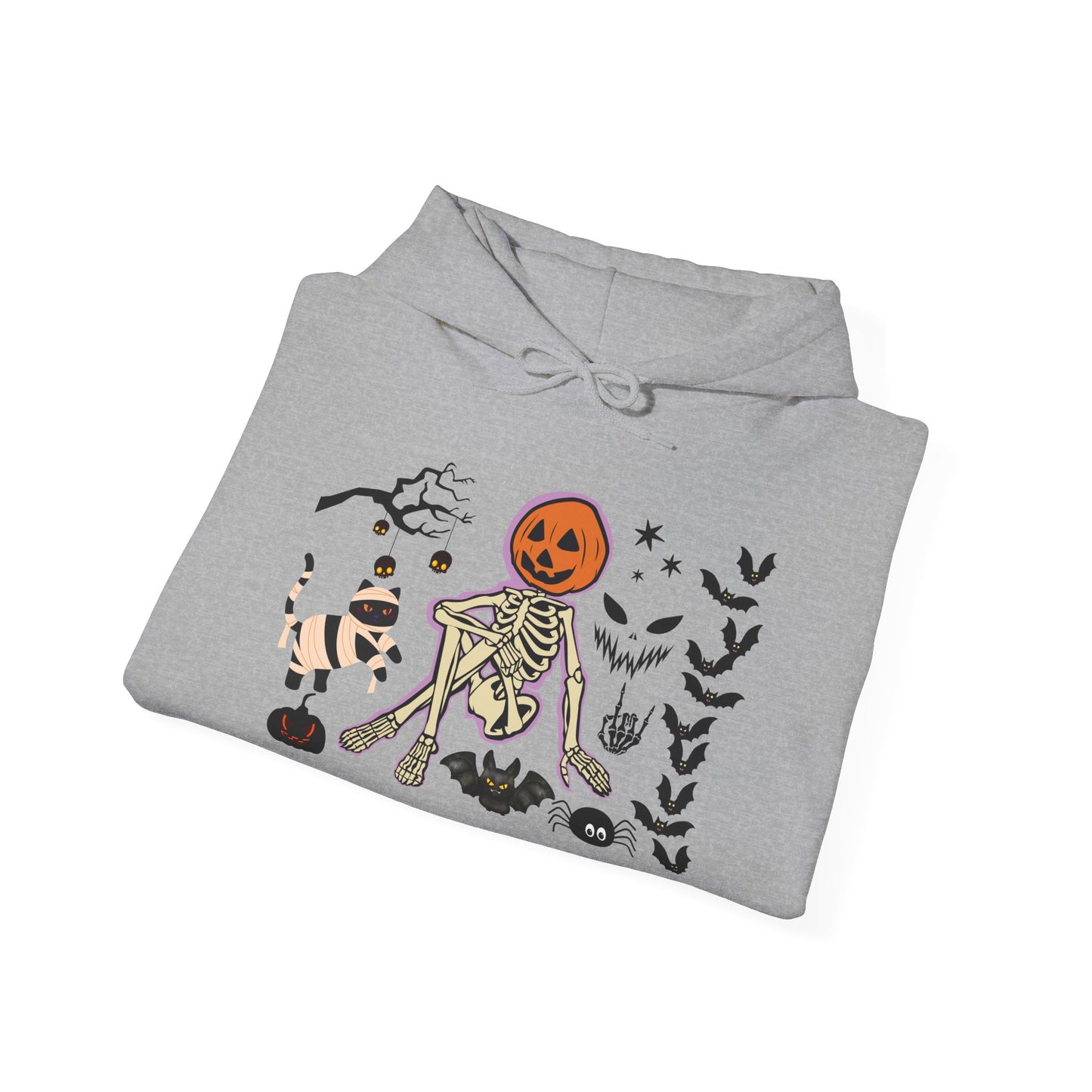 Pumpkin Skeleton Halloween Hoodie – Cute & Creepy Fall Sweatshirt
