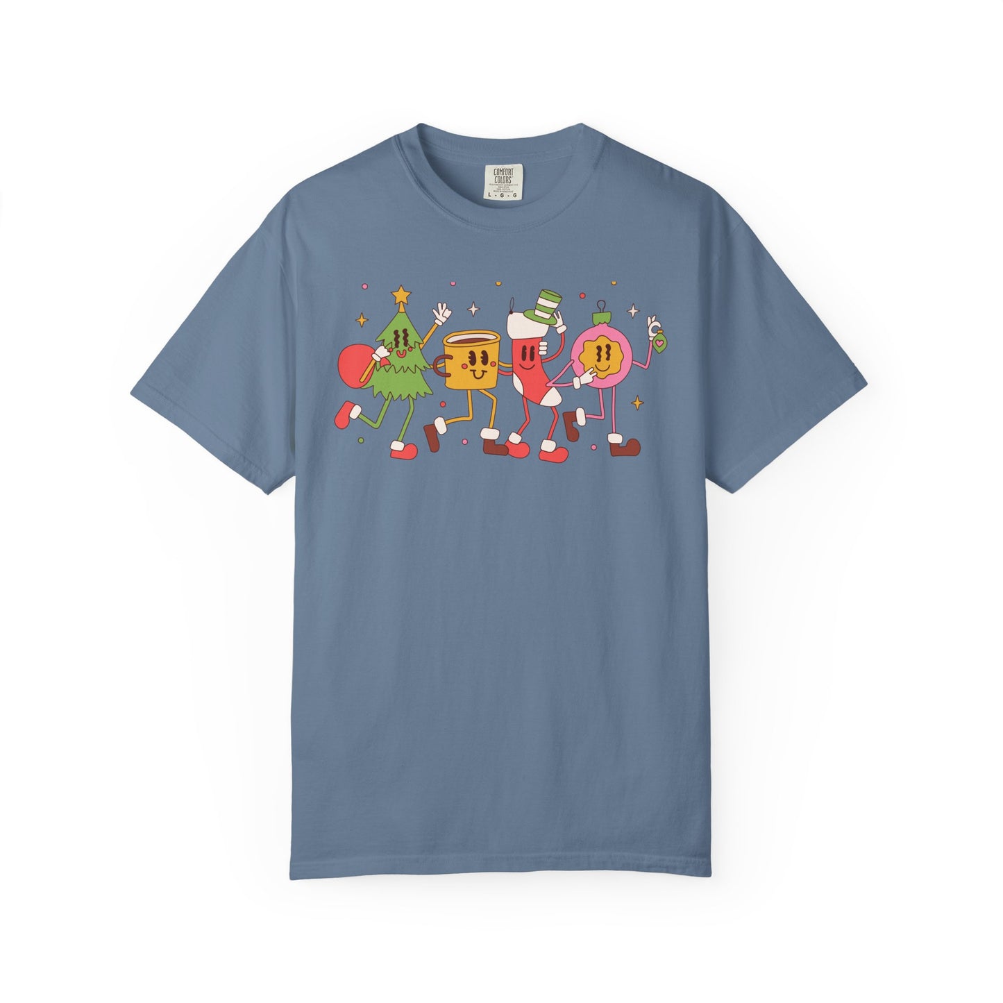 Cute Christmas Party Characters T-Shirt – Fun Holiday Graphic Tee for Adults & Teens