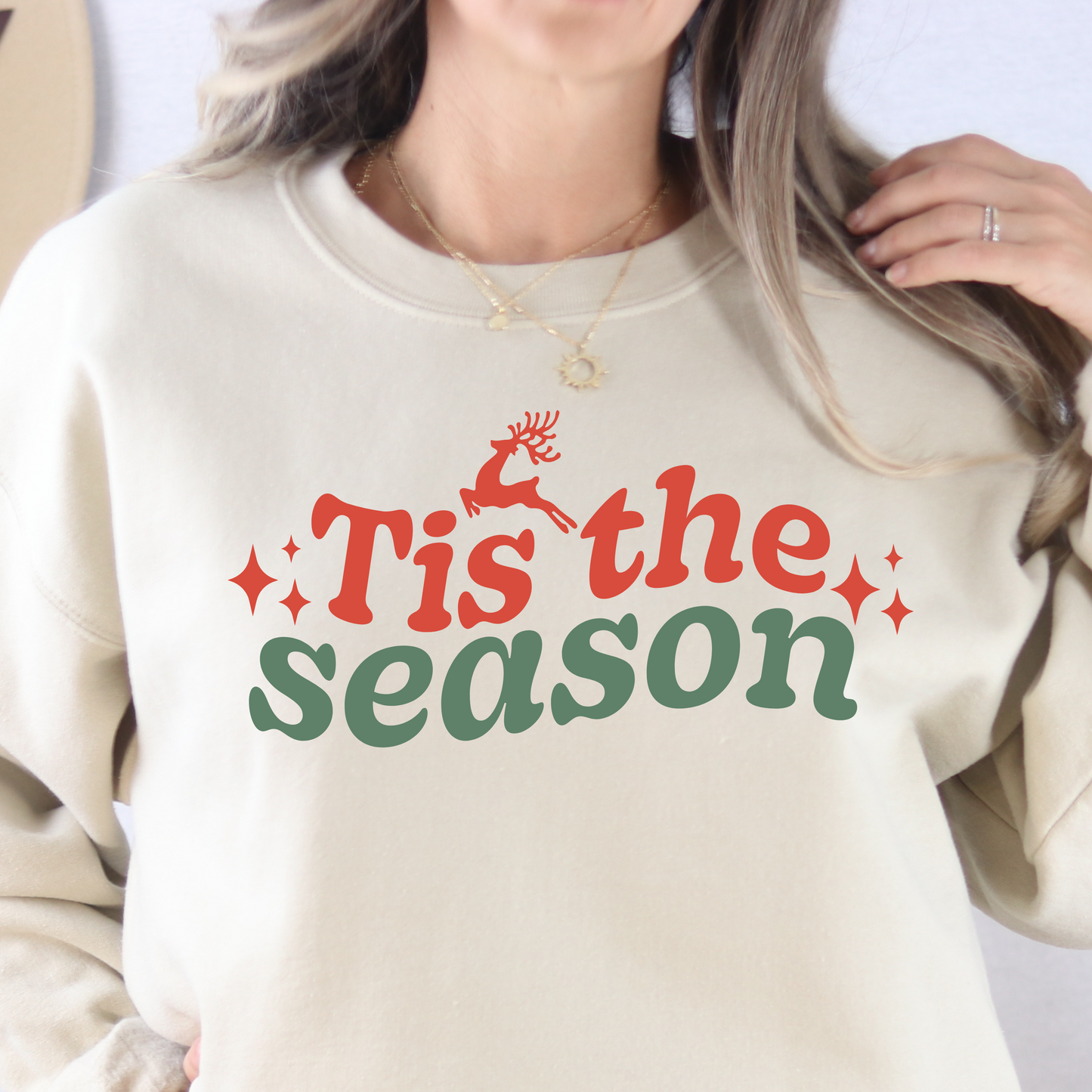 Tis The Season Christmas Sweatshirt – Cozy Holiday Crewneck Pullover