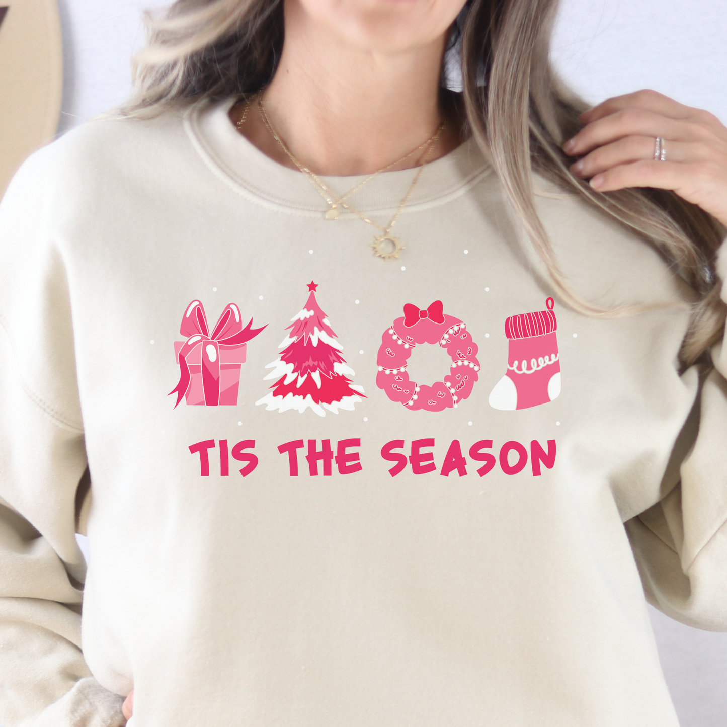 Tis The Season Christmas Sweatshirt – Festive Holiday Crewneck Pullover