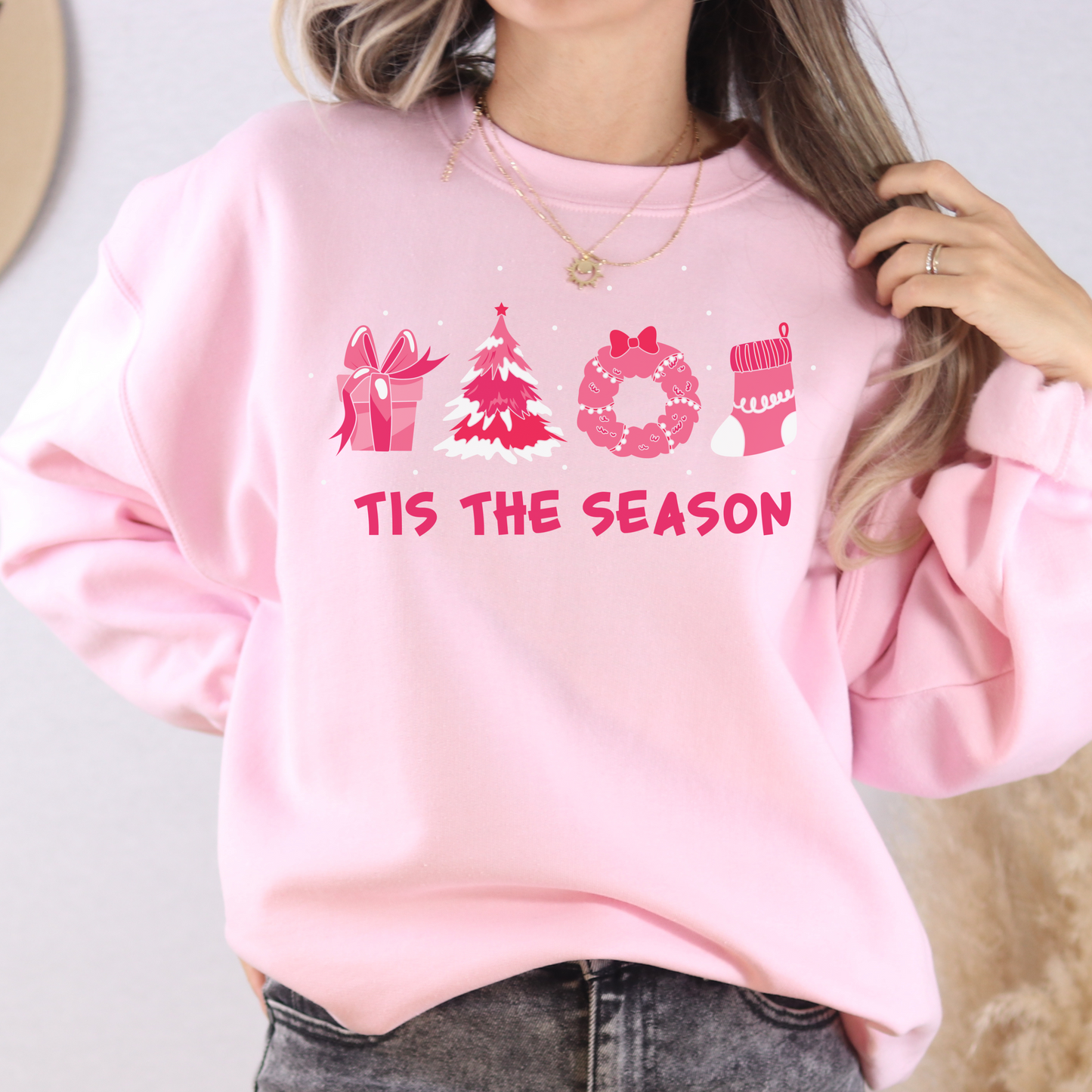 Tis The Season Christmas Sweatshirt – Festive Holiday Crewneck Pullover