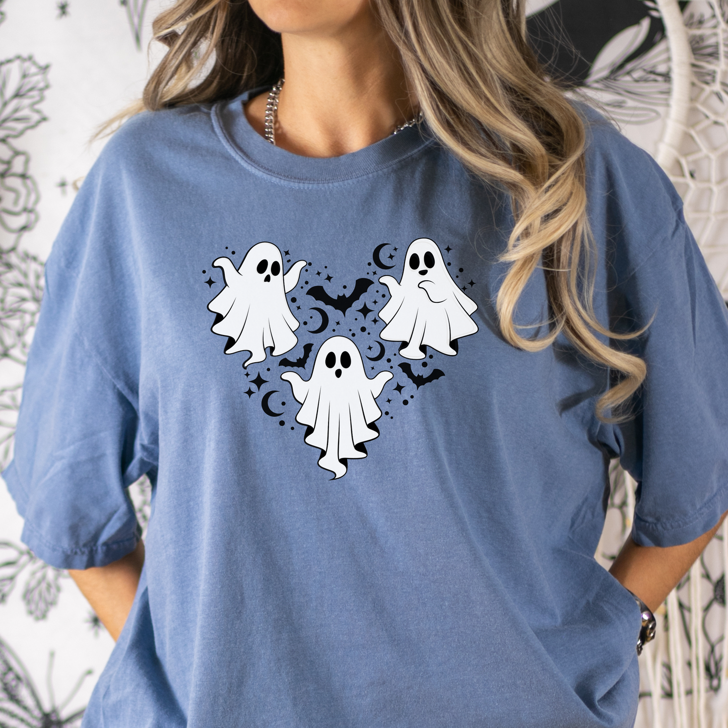 Cute Ghost Halloween T-Shirt – Vintage Orange Spooky Graphic Tee