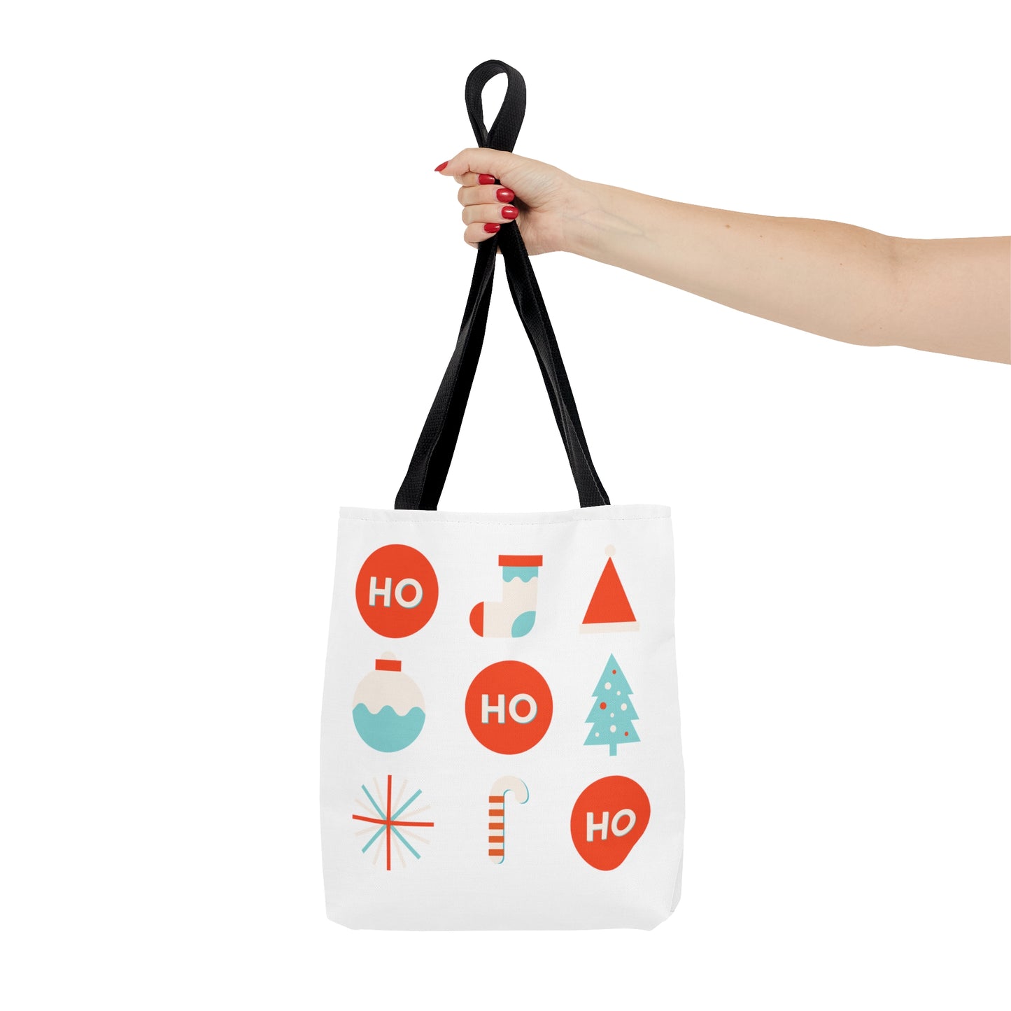 Merry Christmas Tote Bags, Reusable Tote Bags with Ho Ho Printed